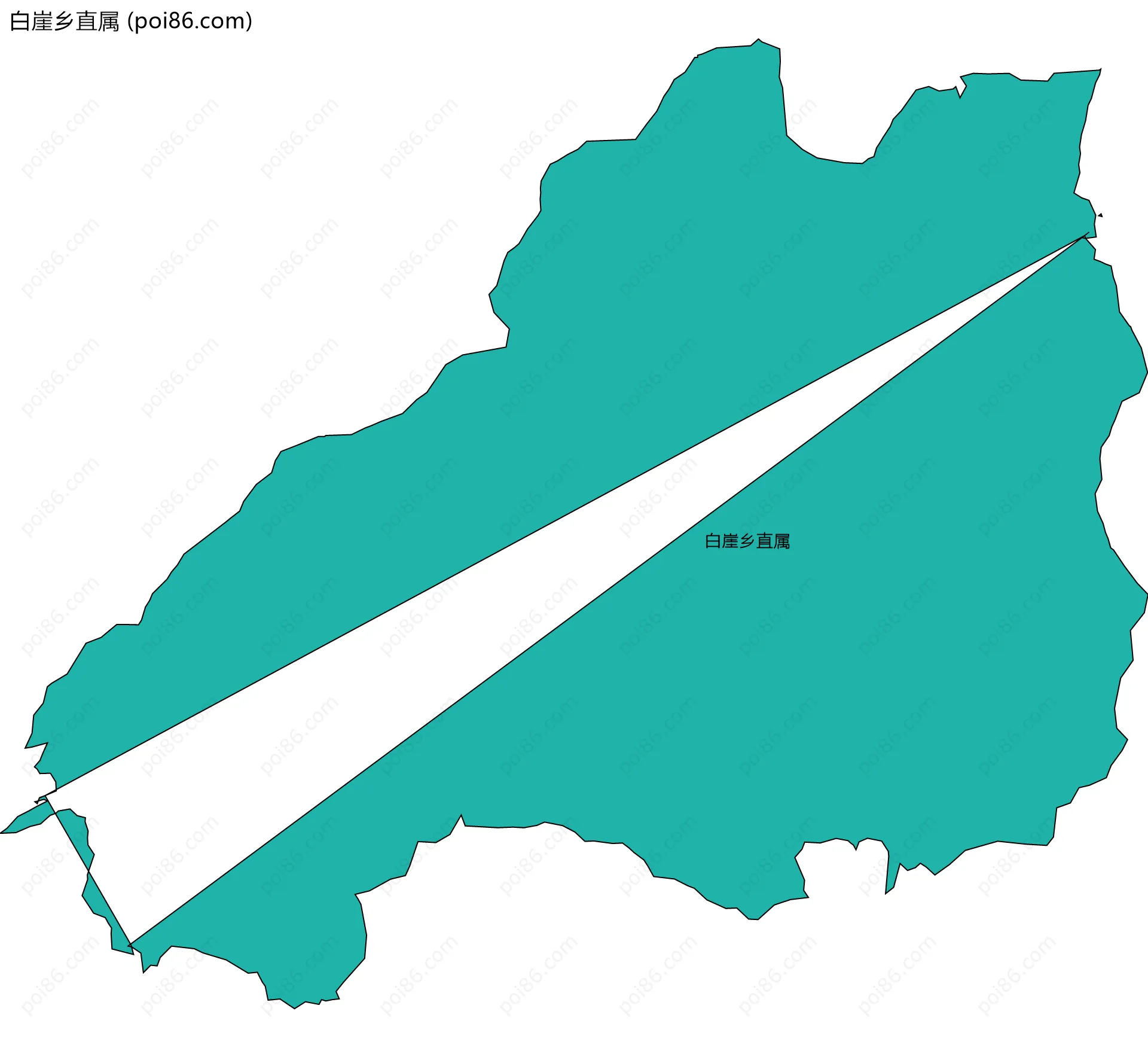 白崖乡直属边界地图