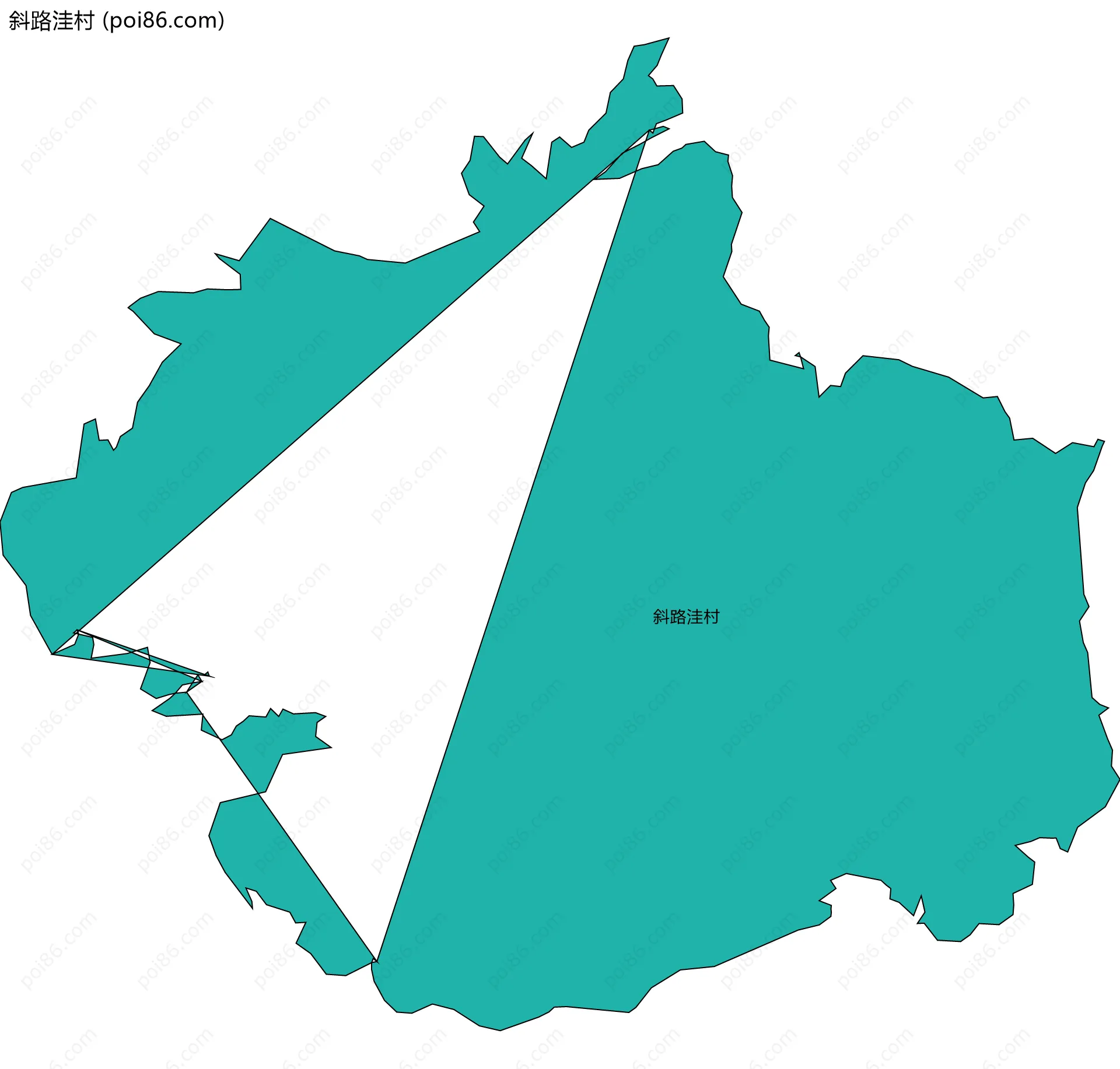 斜路洼村边界地图