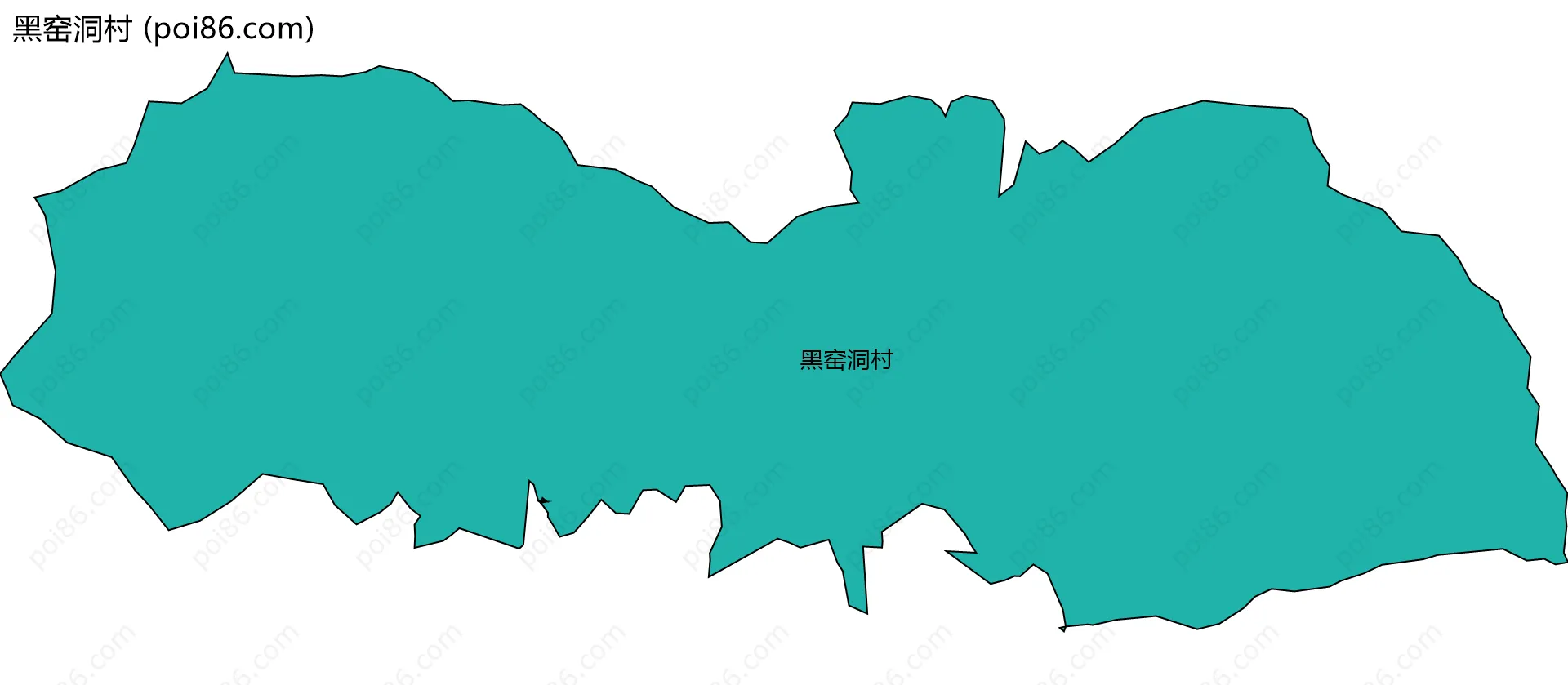 黑窑洞村边界地图