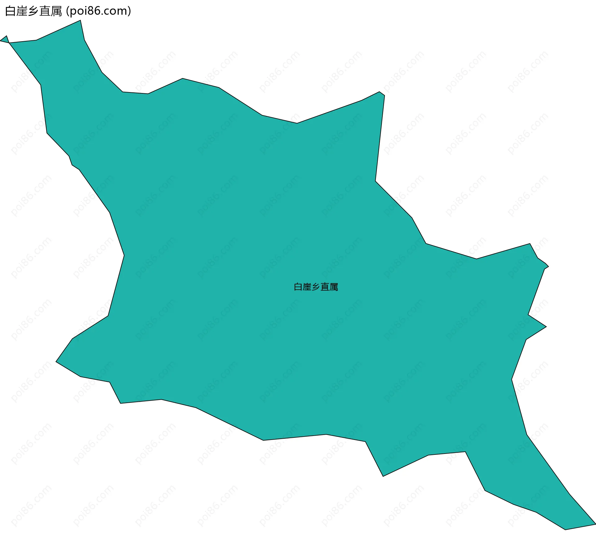 白崖乡直属边界地图