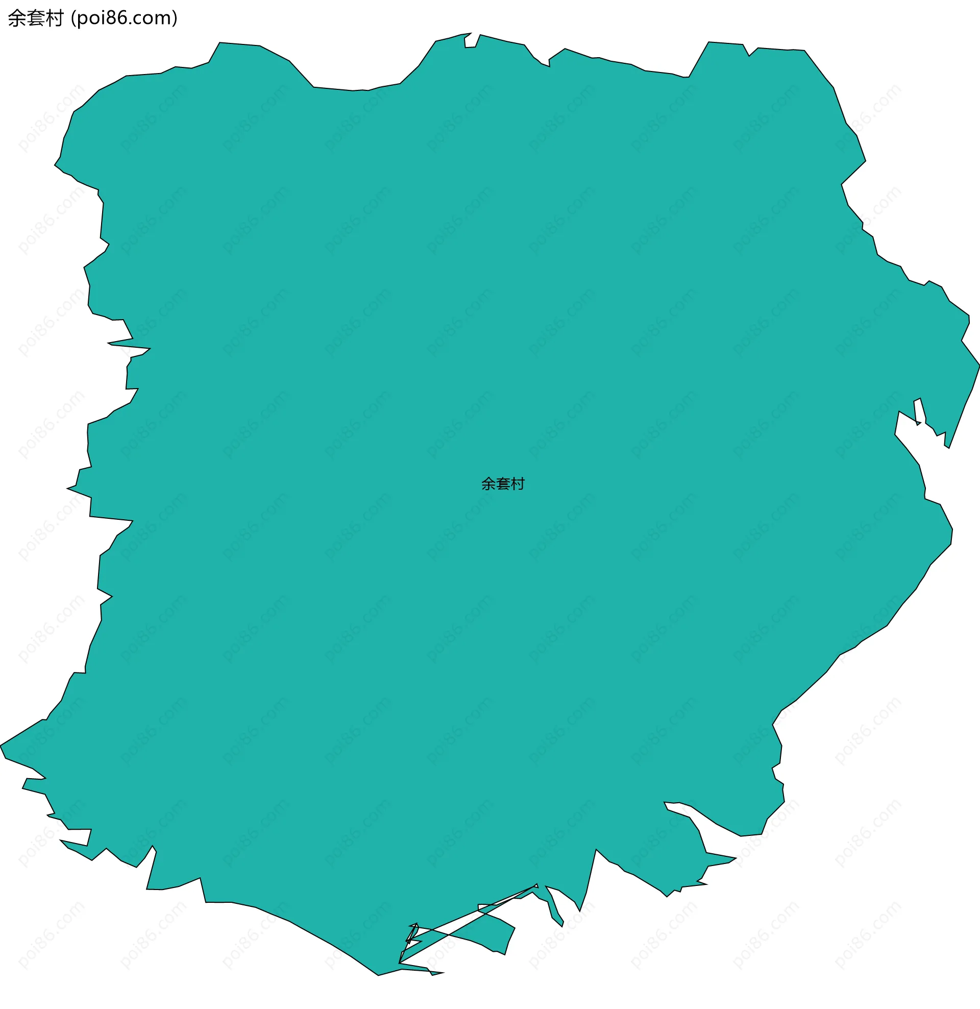 余套村边界地图