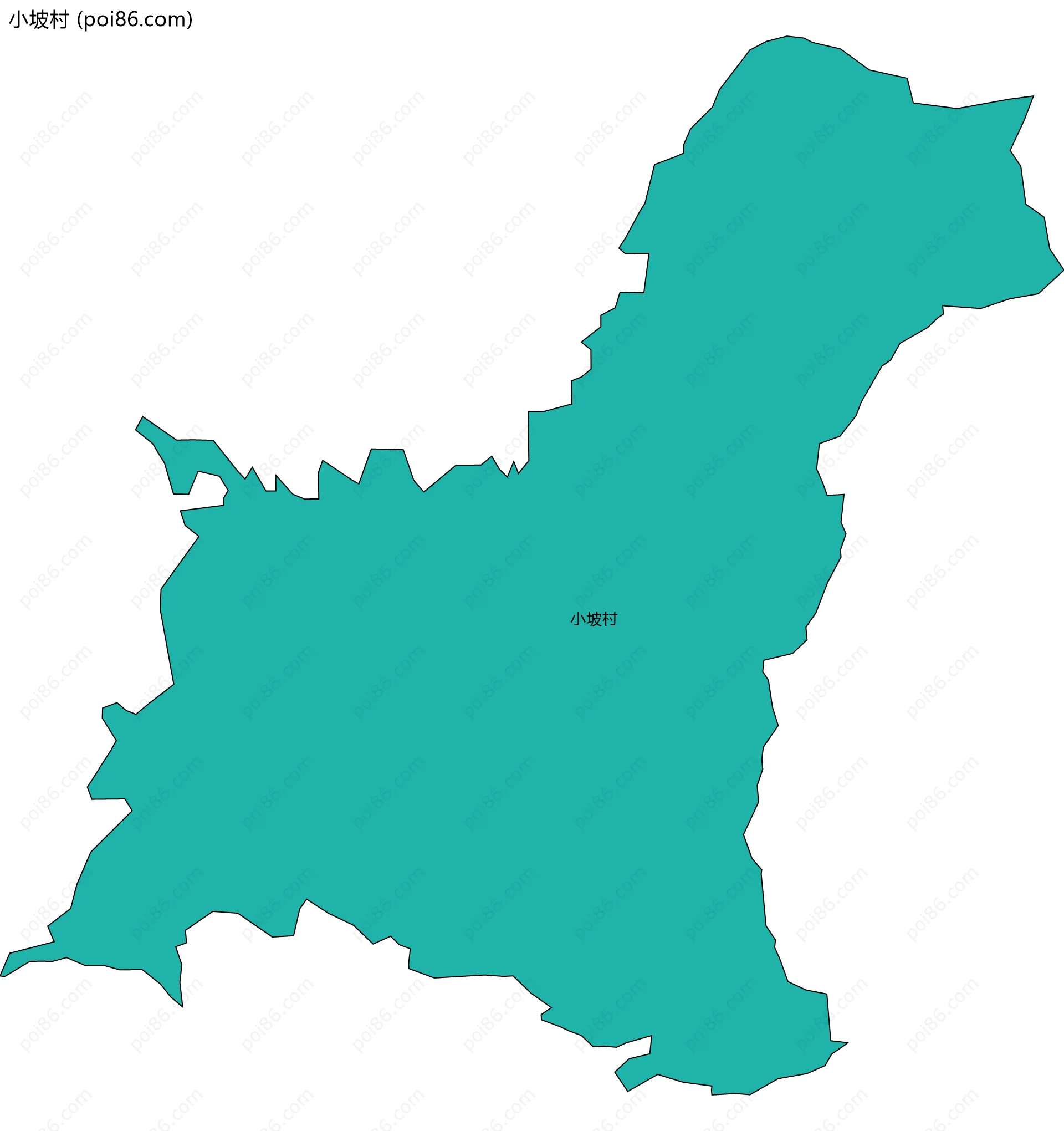 小坡村边界地图