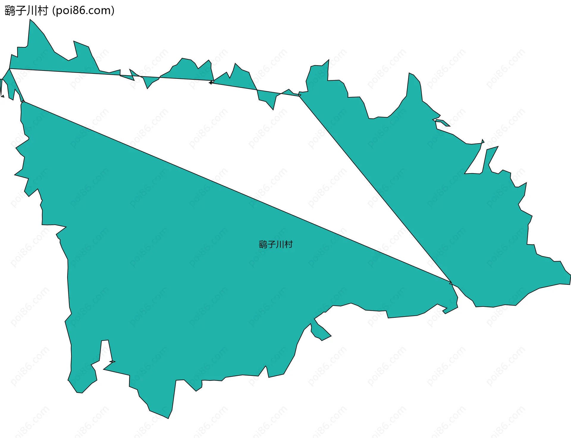 鹞子川村边界地图