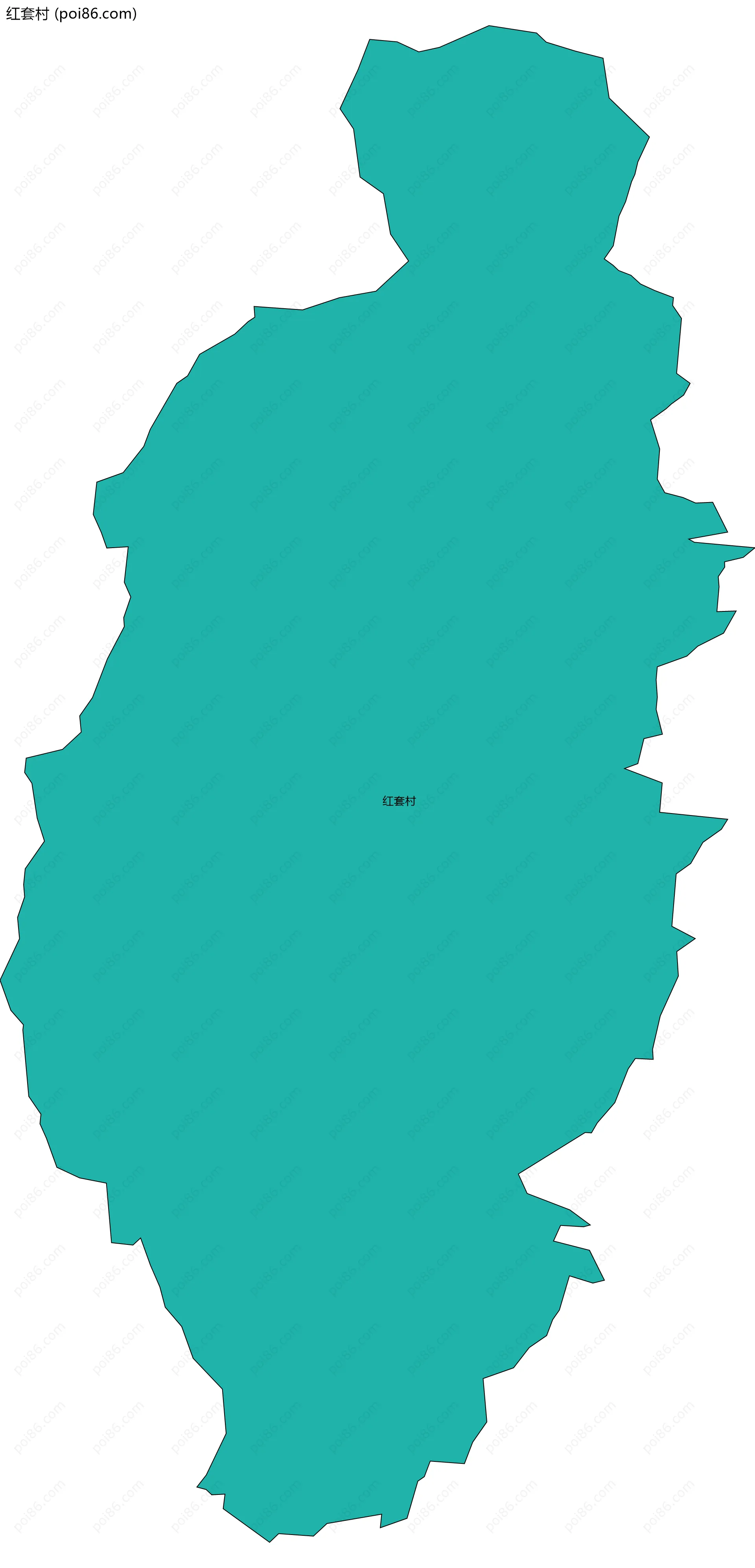 红套村边界地图