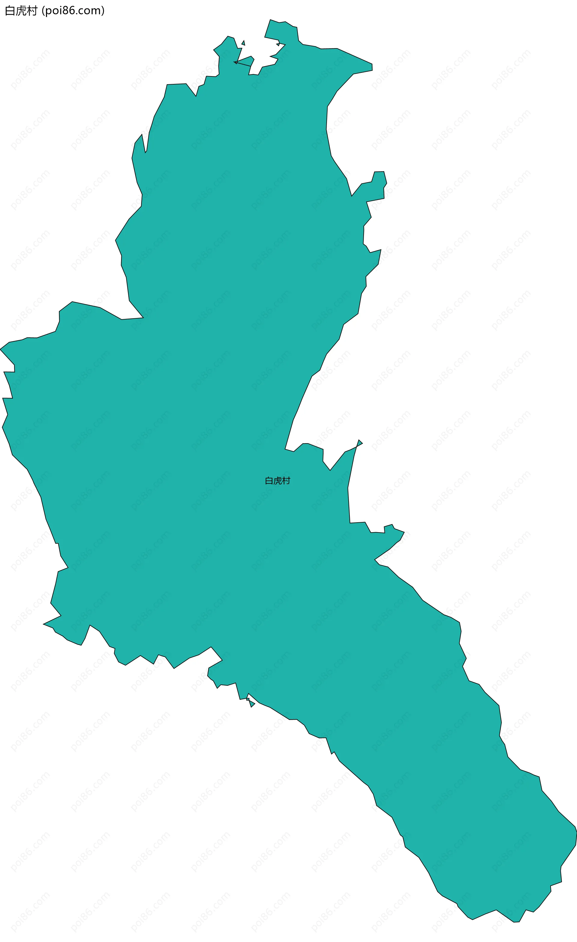 白虎村边界地图