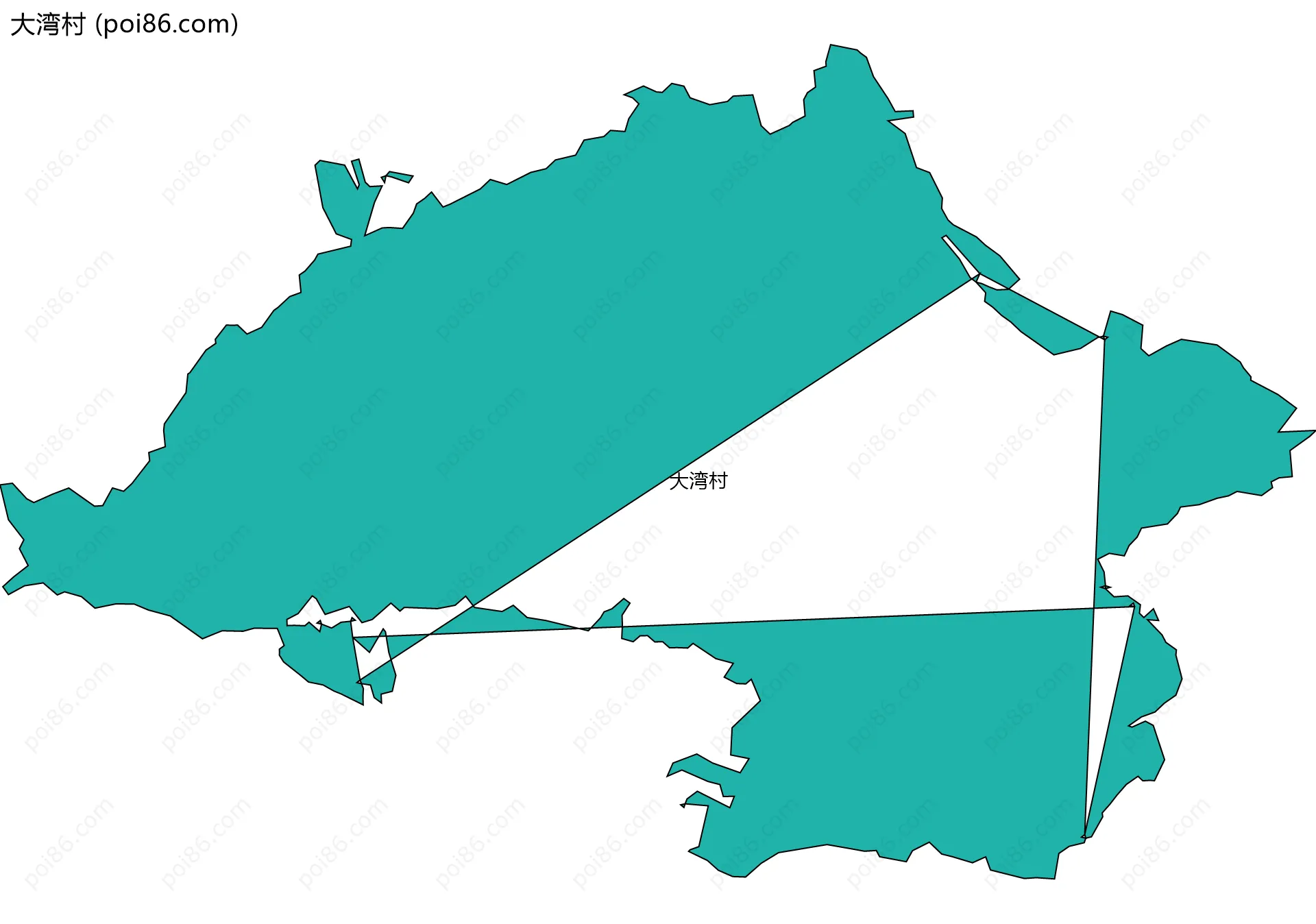 大湾村边界地图
