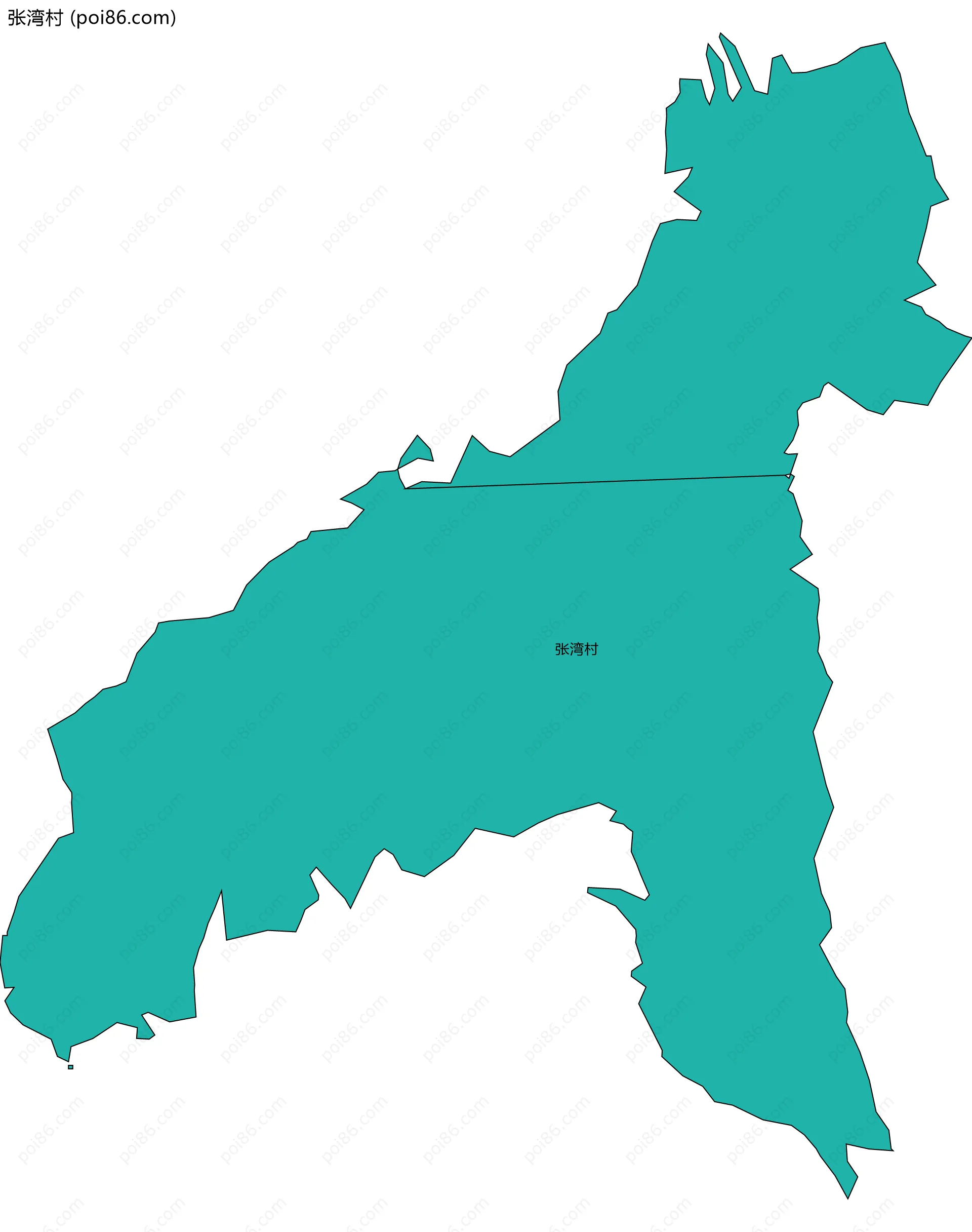 张湾村边界地图