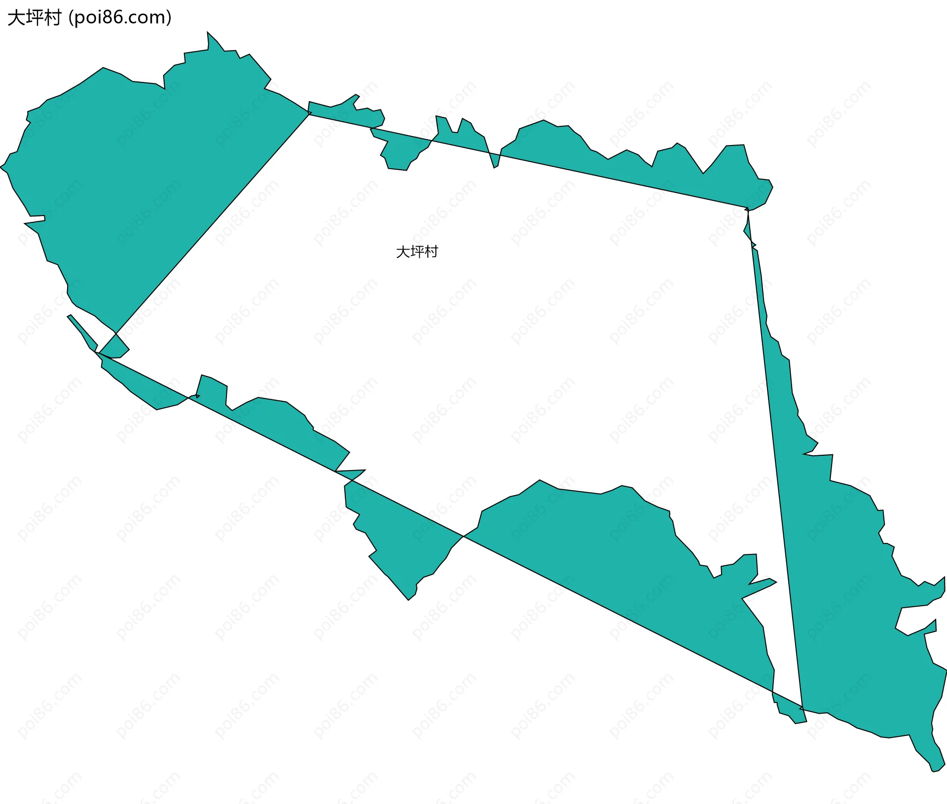 大坪村边界地图