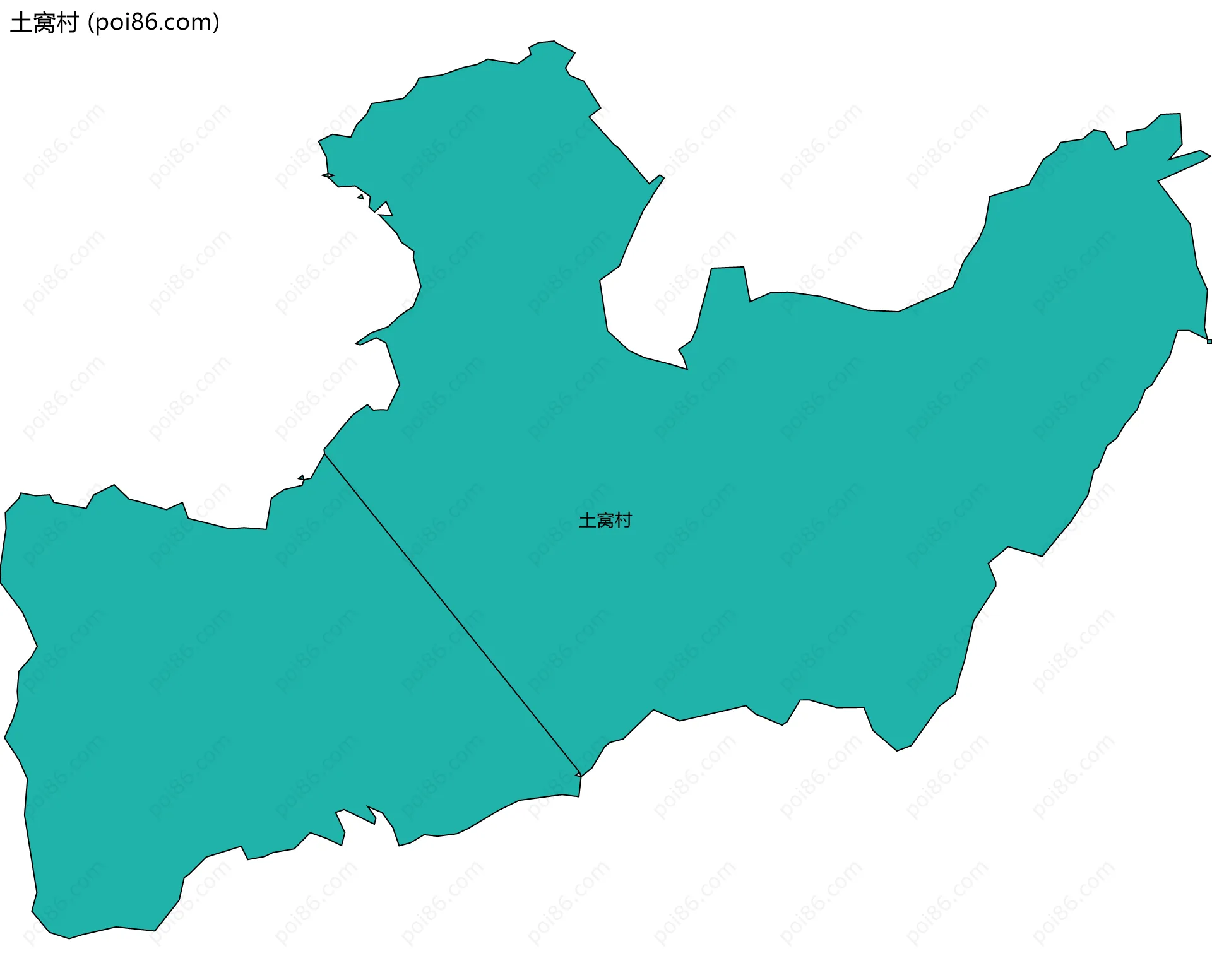 土窝村边界地图