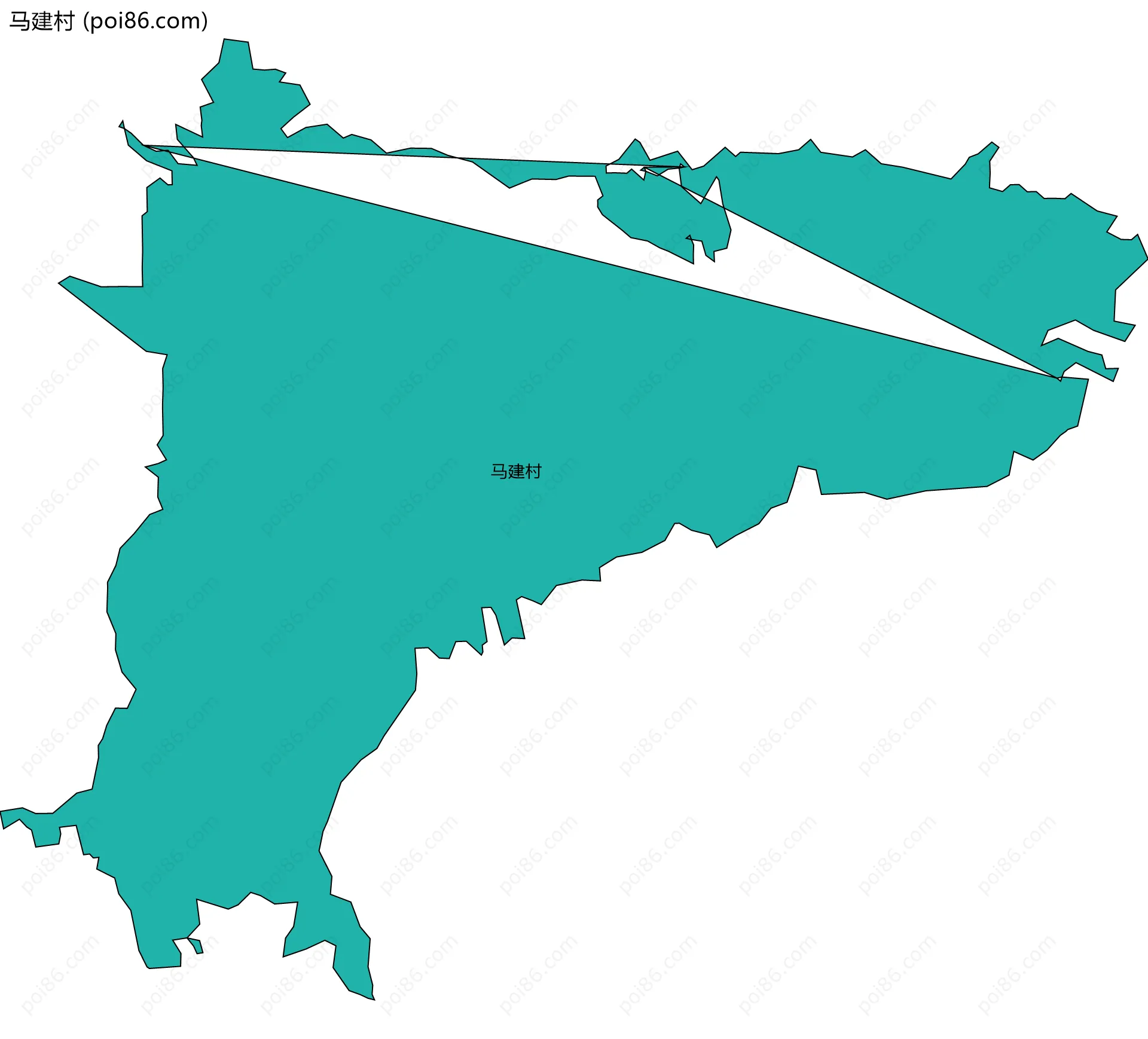马建村边界地图