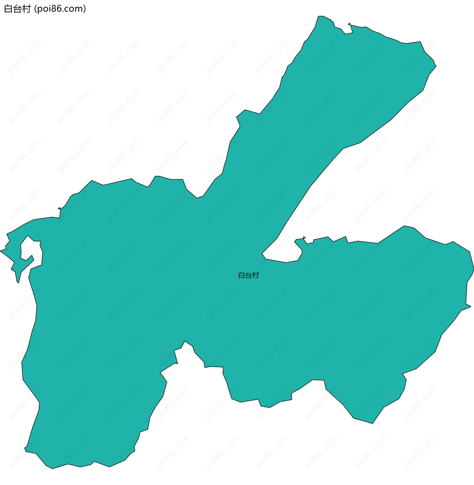 白台村边界地图