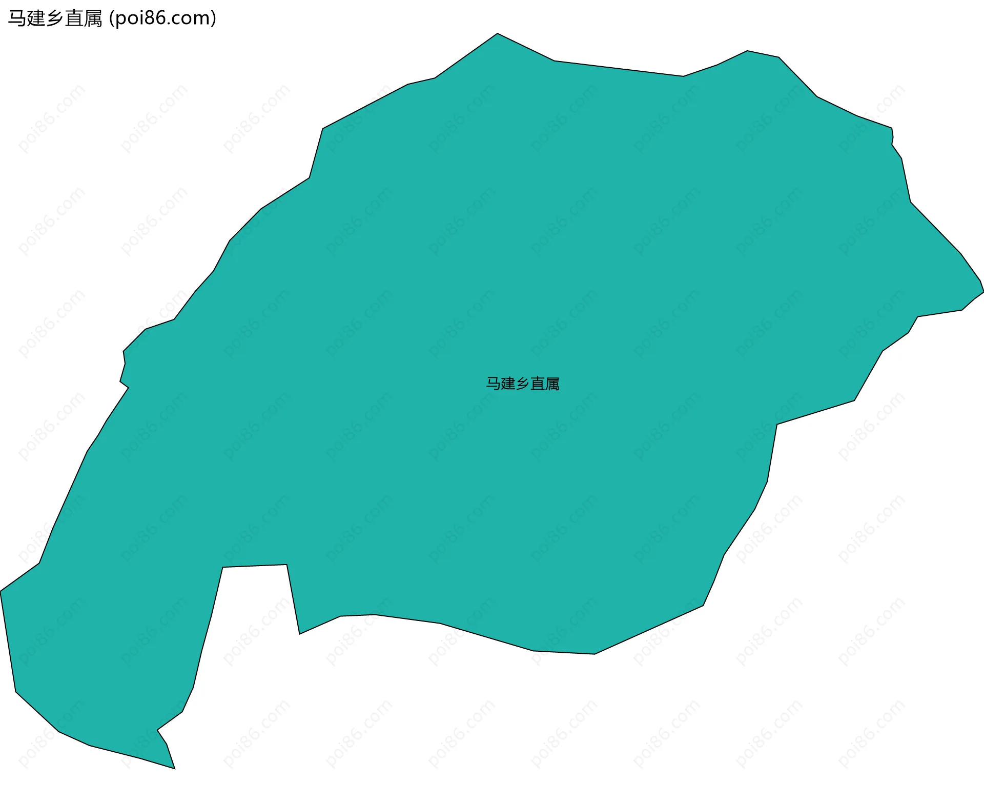 马建乡直属边界地图
