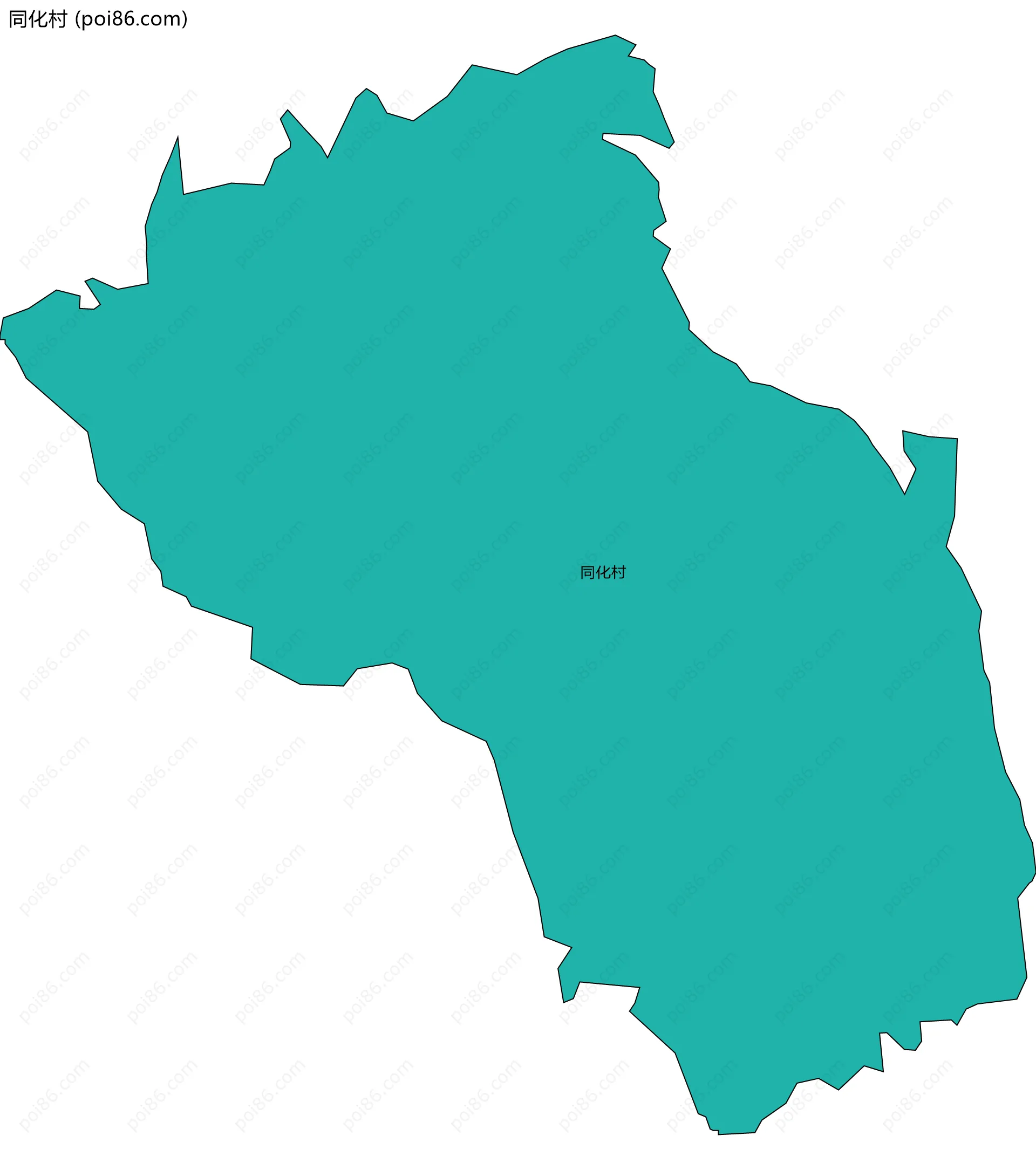 同化村边界地图