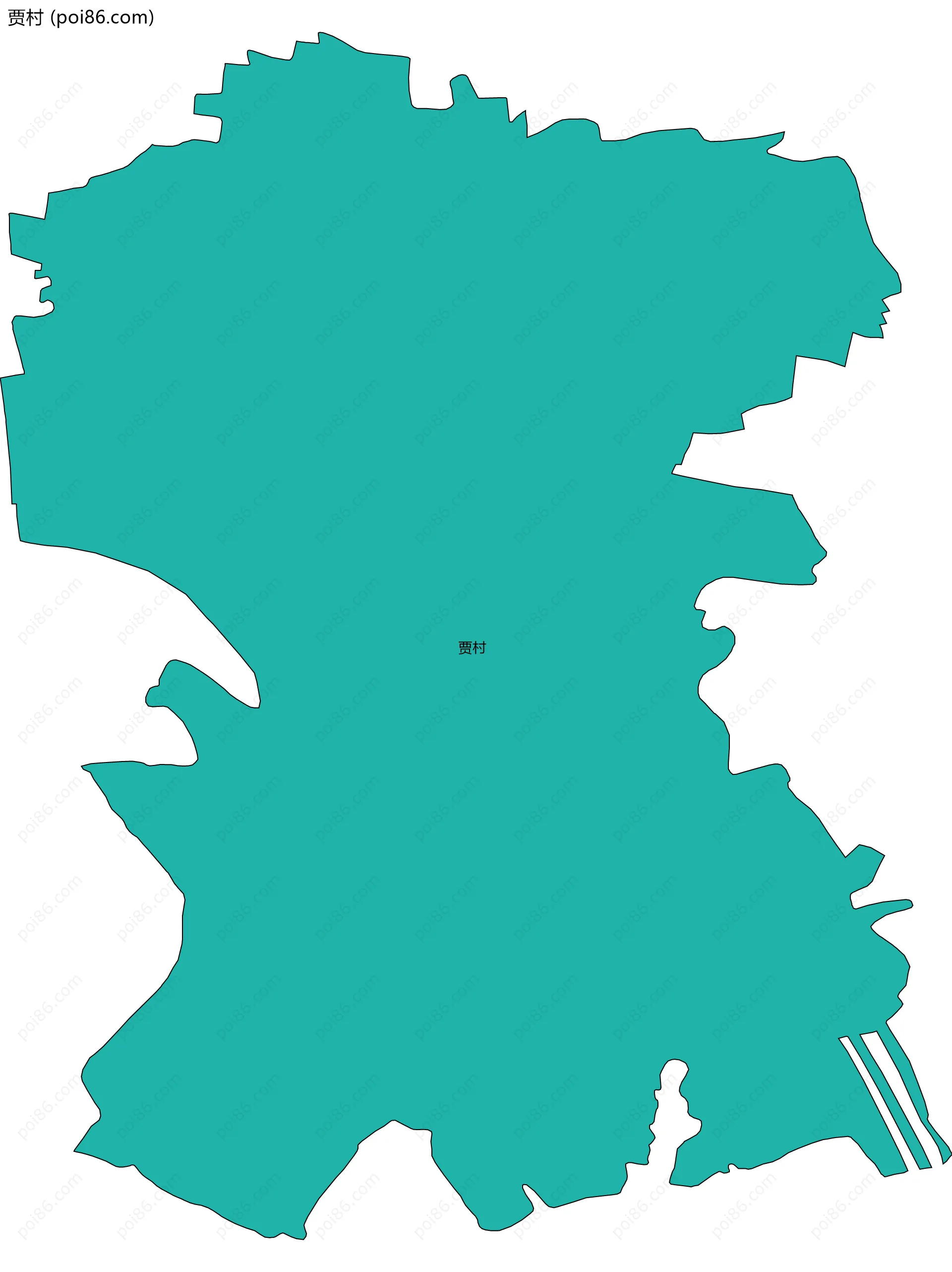 贾村边界地图