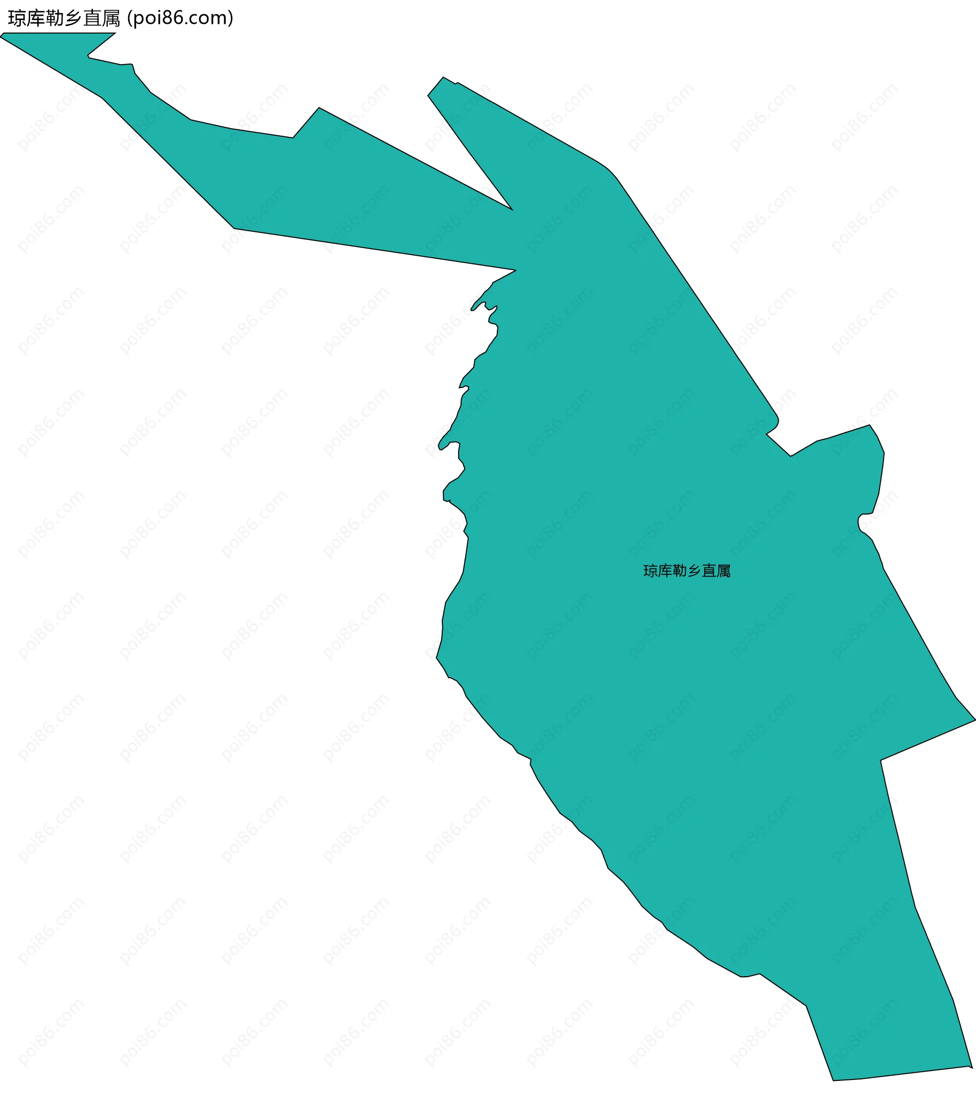 琼库勒乡直属边界地图