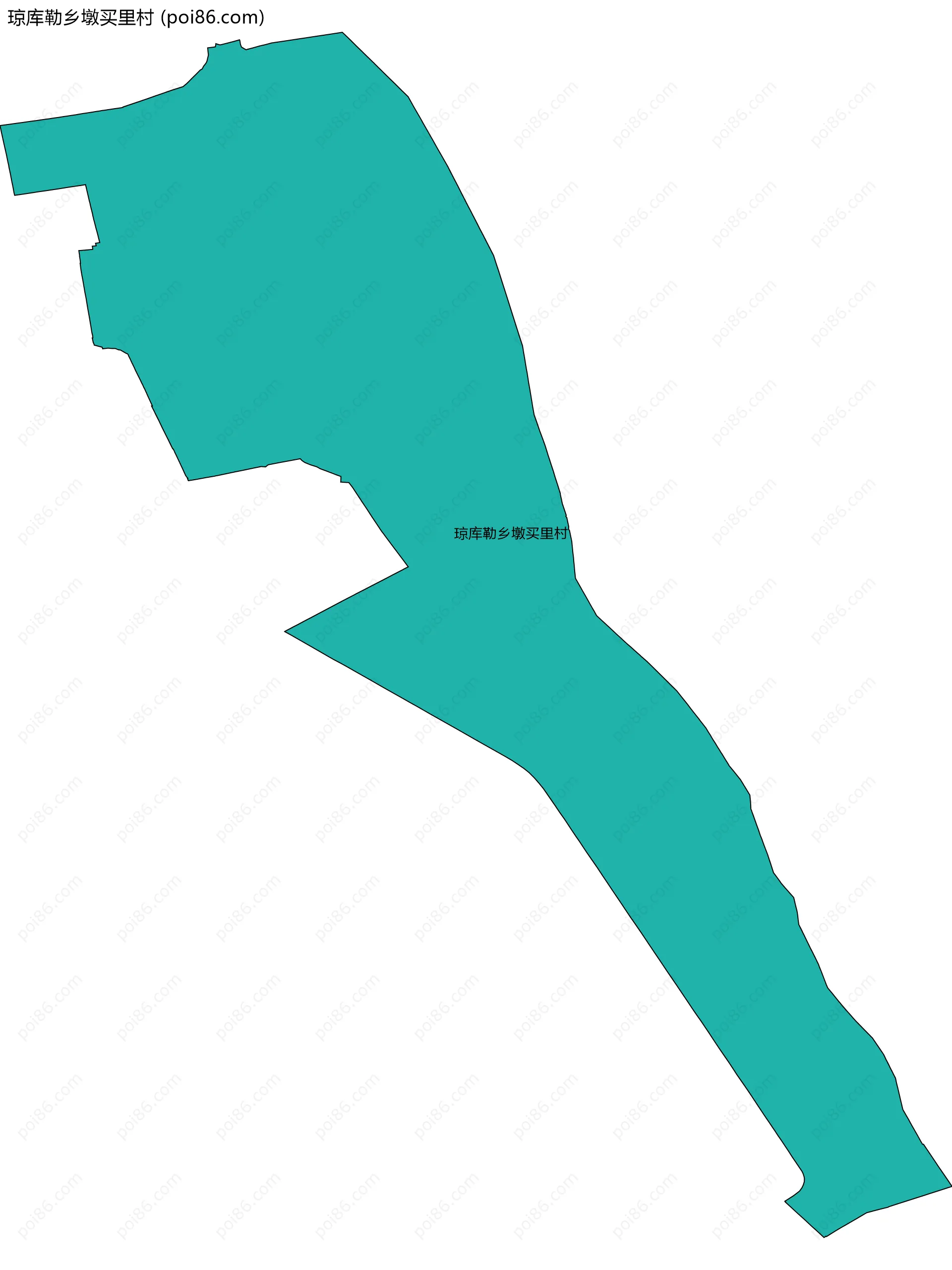 琼库勒乡墩买里村边界地图
