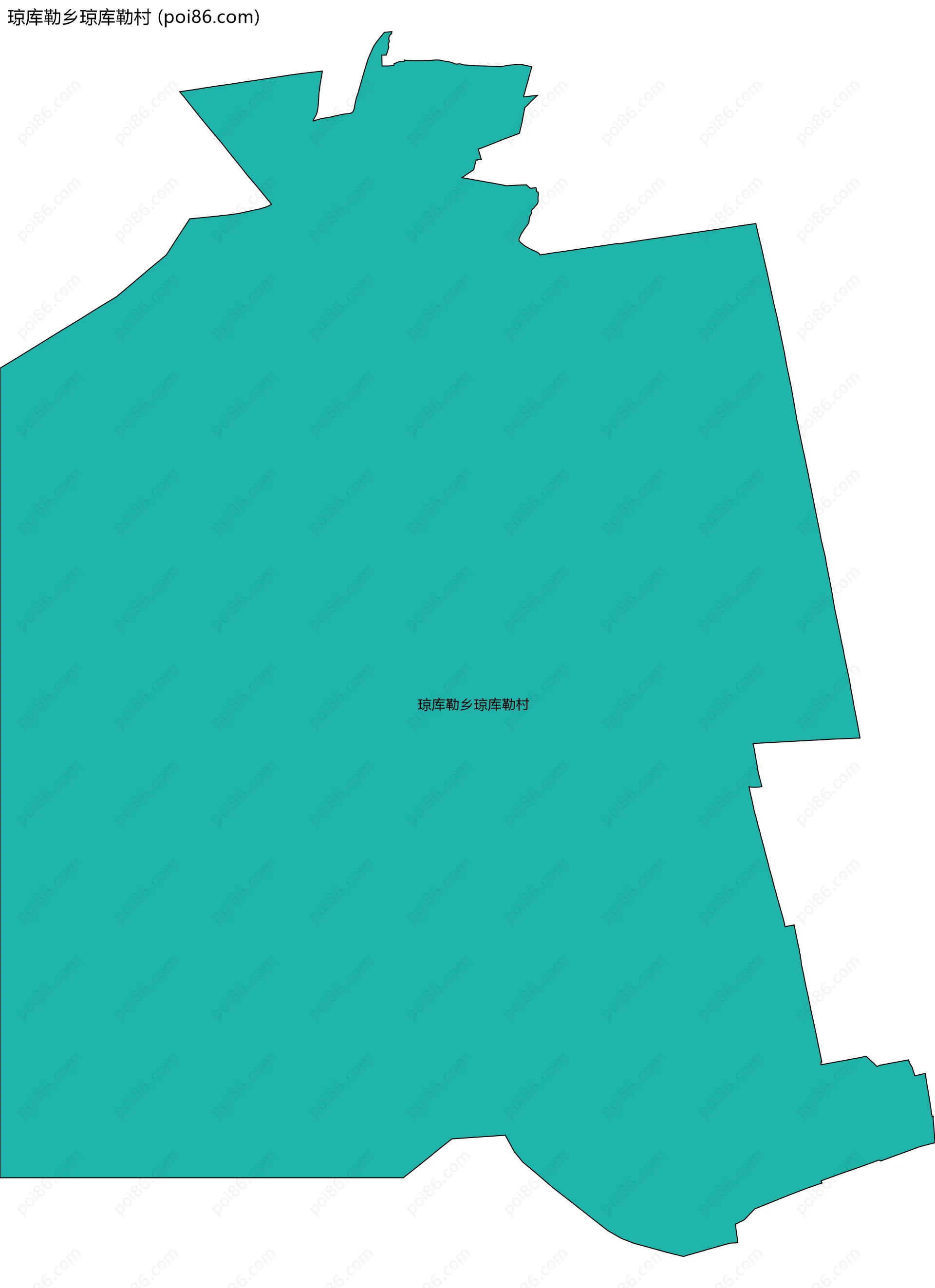 琼库勒乡琼库勒村边界地图