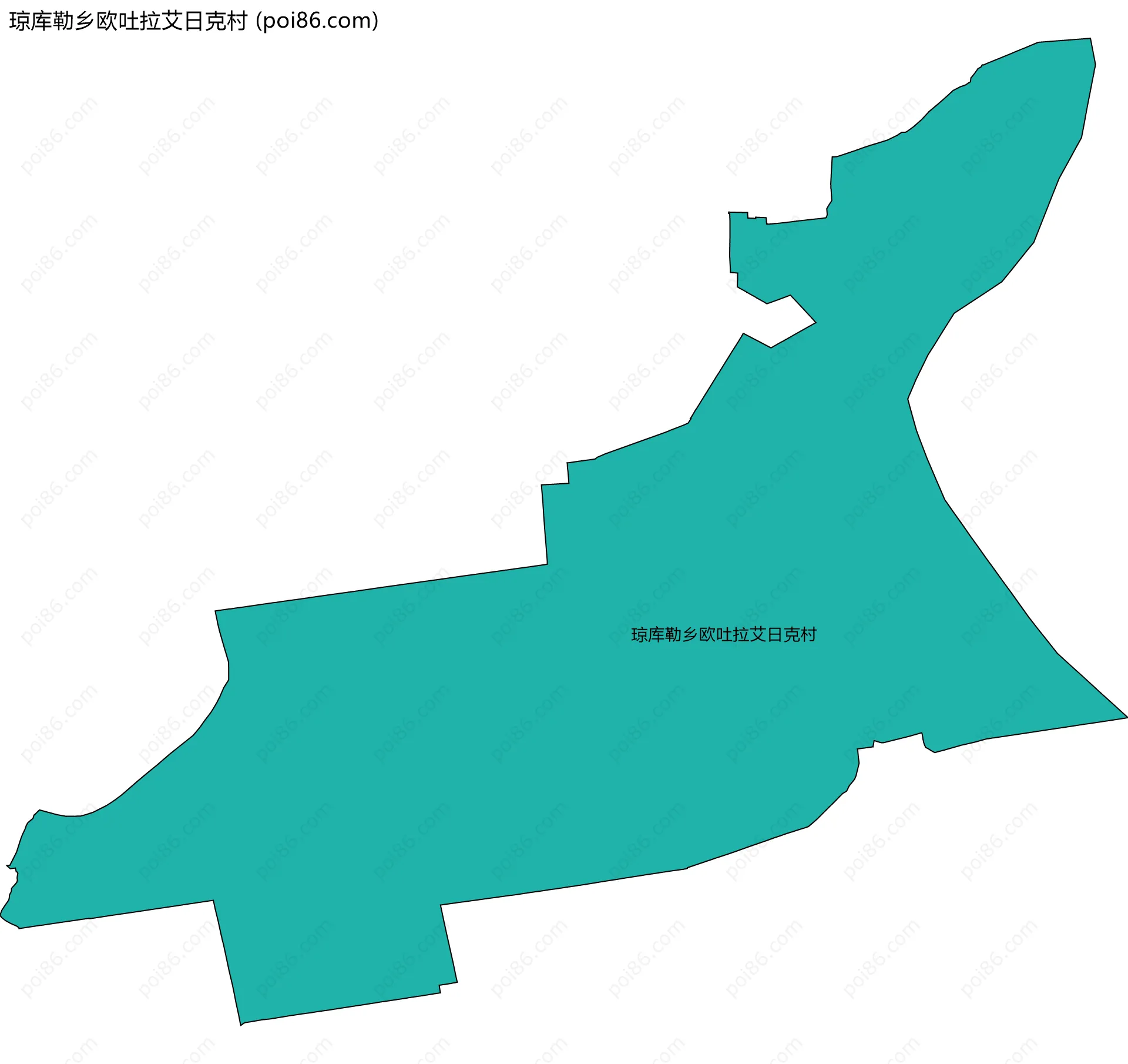 琼库勒乡欧吐拉艾日克村边界地图