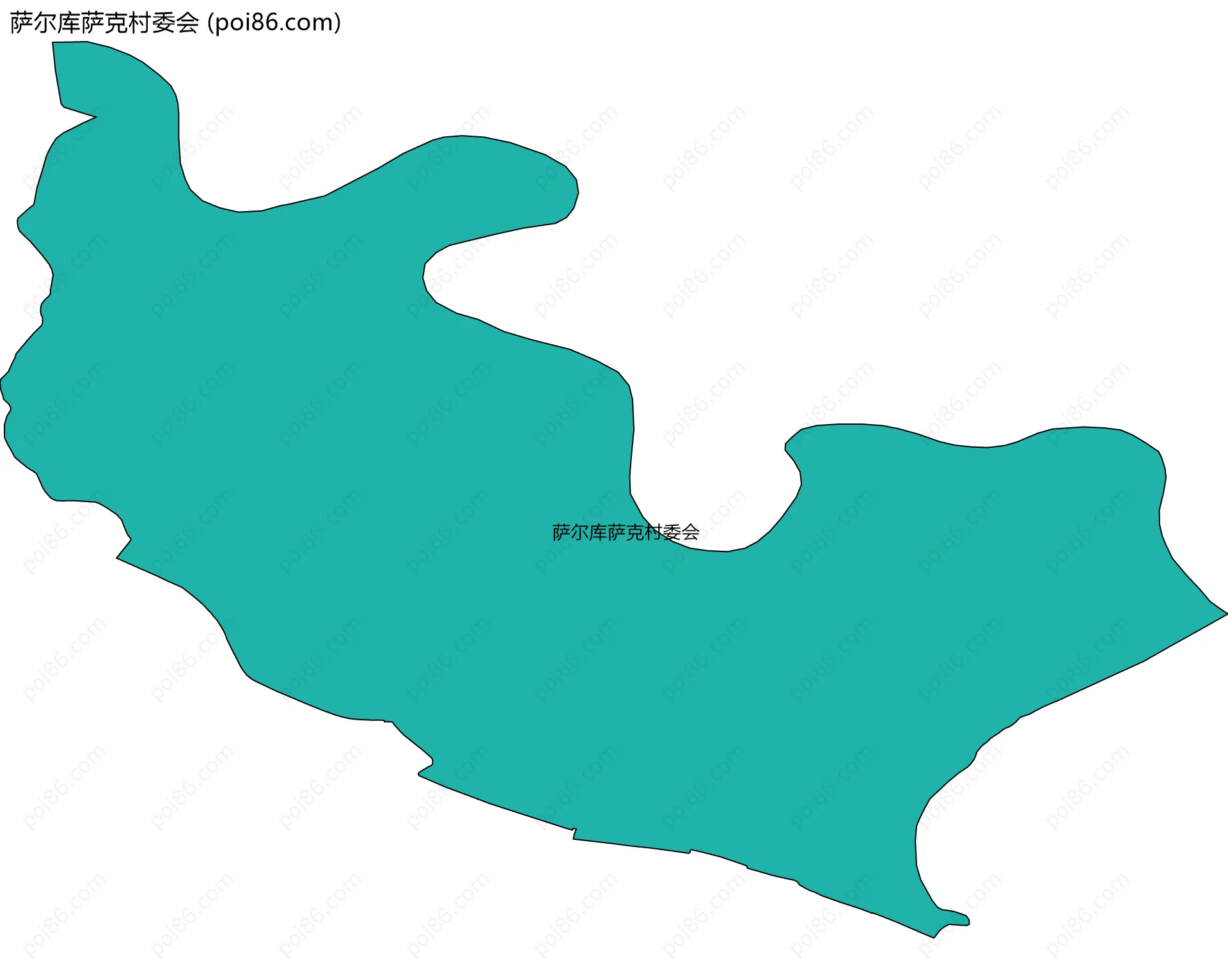 萨尔库萨克村委会边界地图