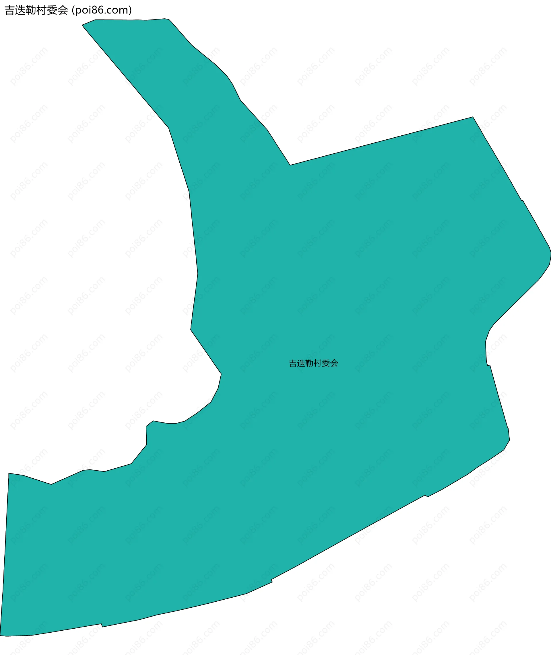 吉迭勒村委会边界地图