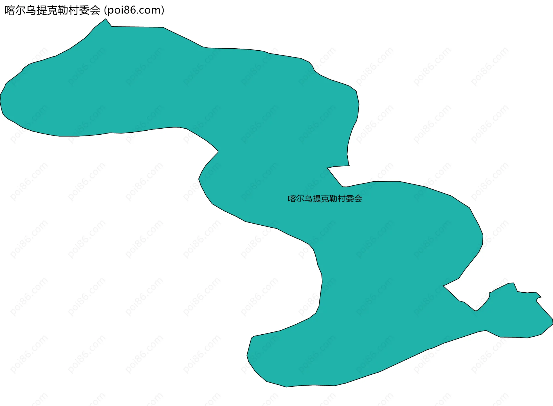 喀尔乌提克勒村委会边界地图