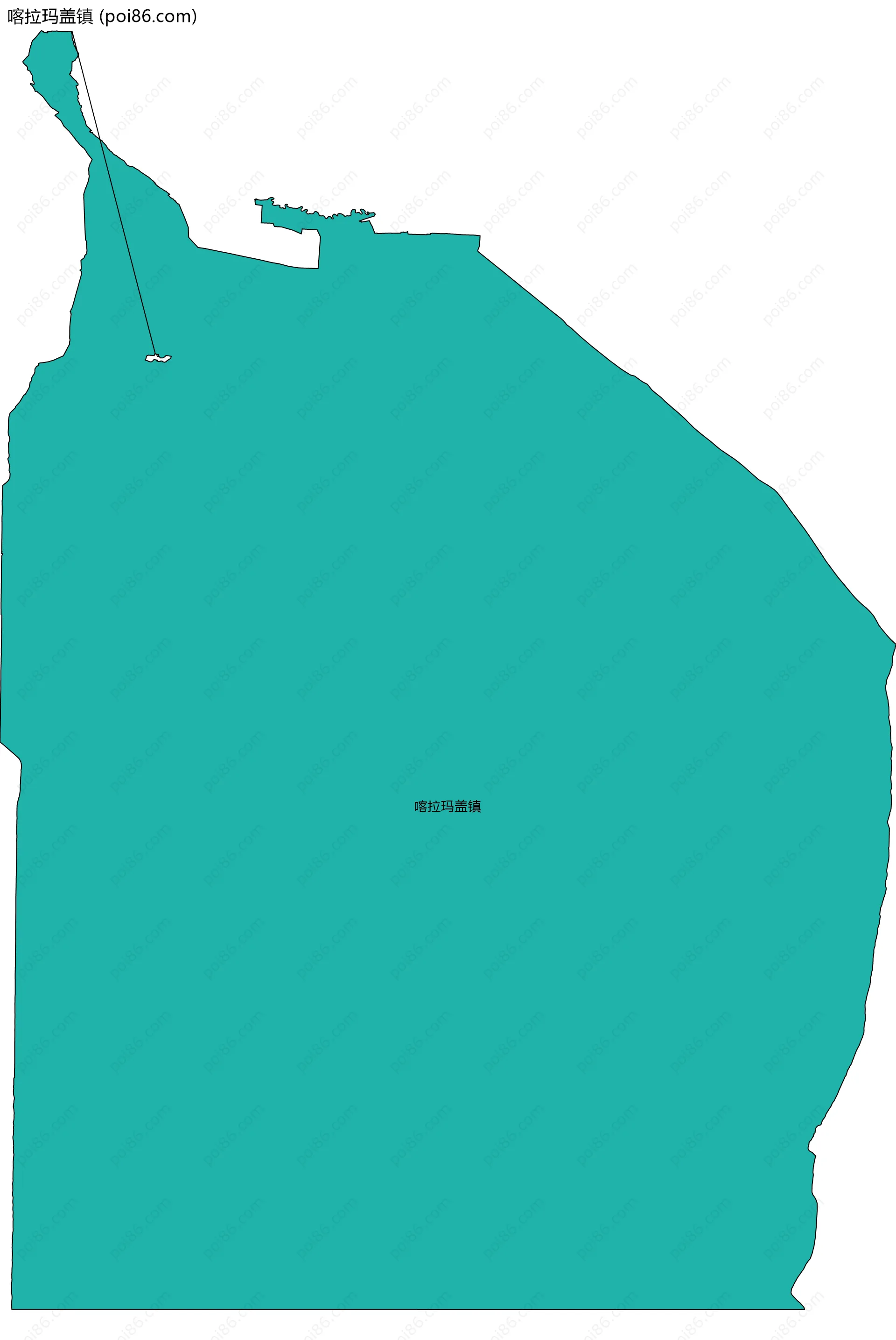 喀拉玛盖镇边界地图