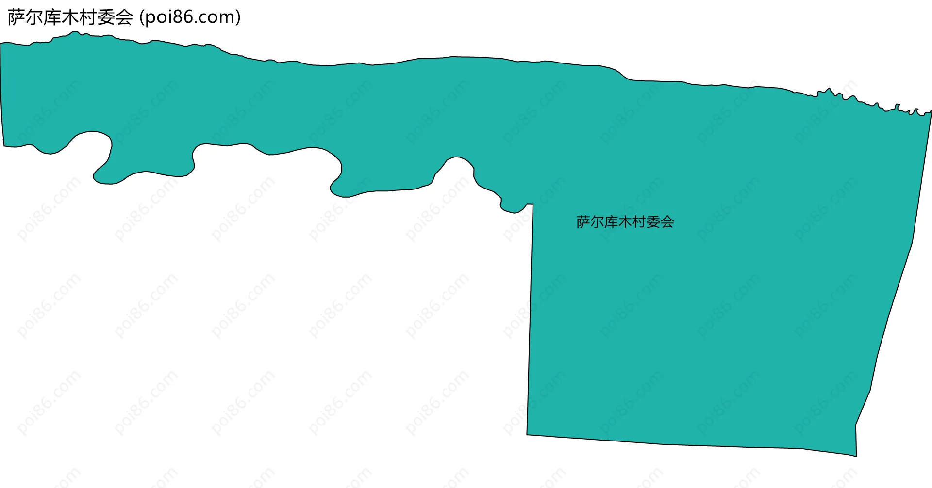 萨尔库木村委会边界地图