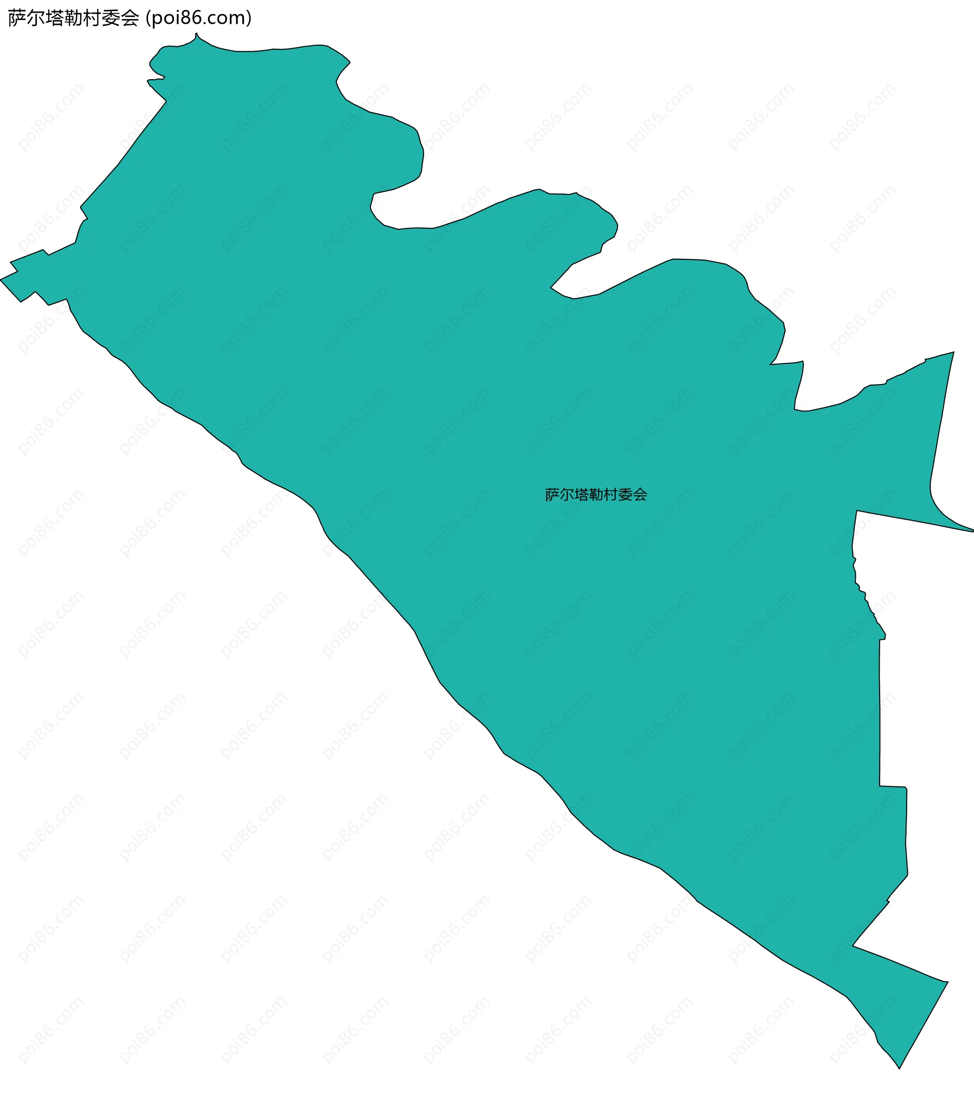 萨尔塔勒村委会边界地图