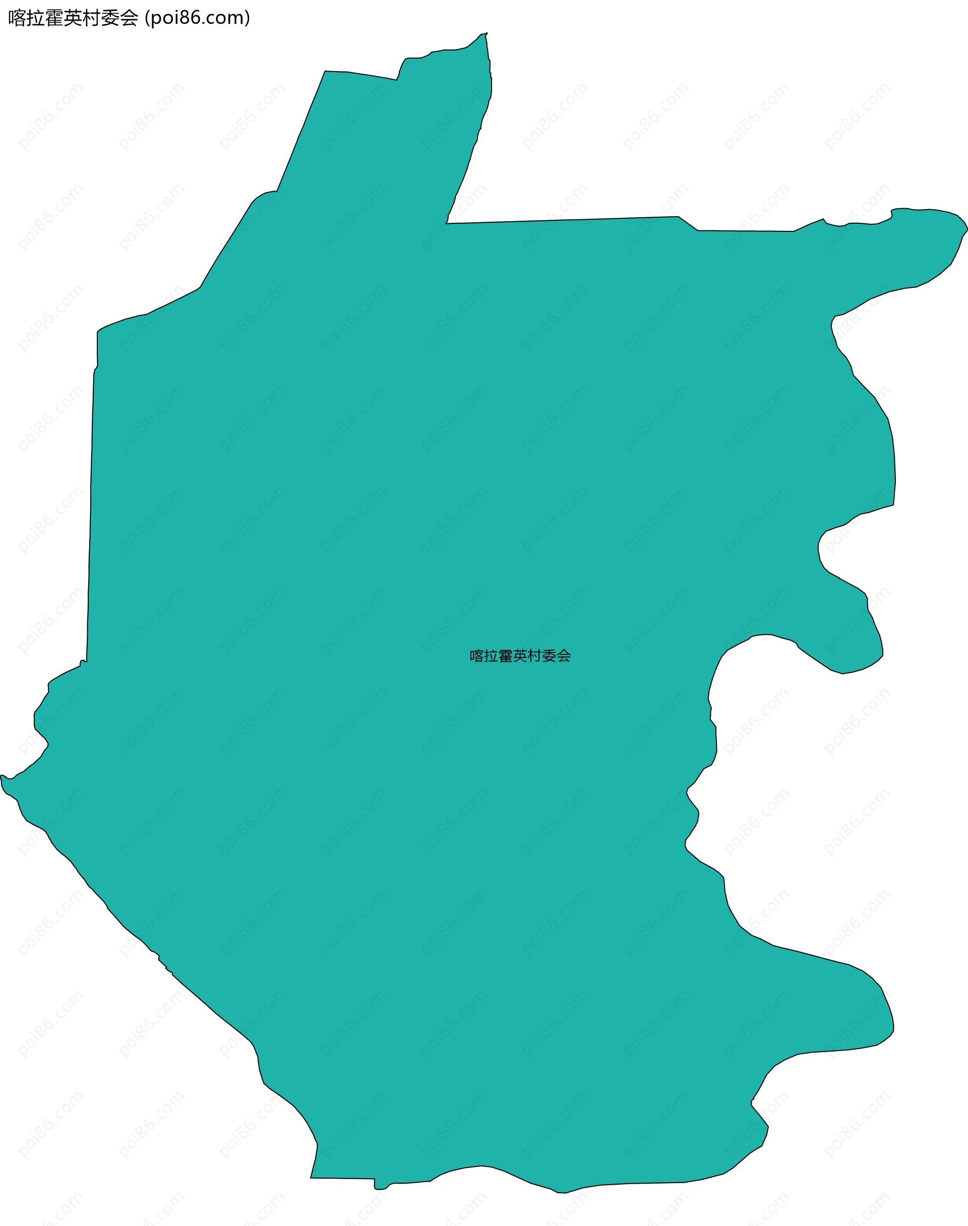 喀拉霍英村委会边界地图