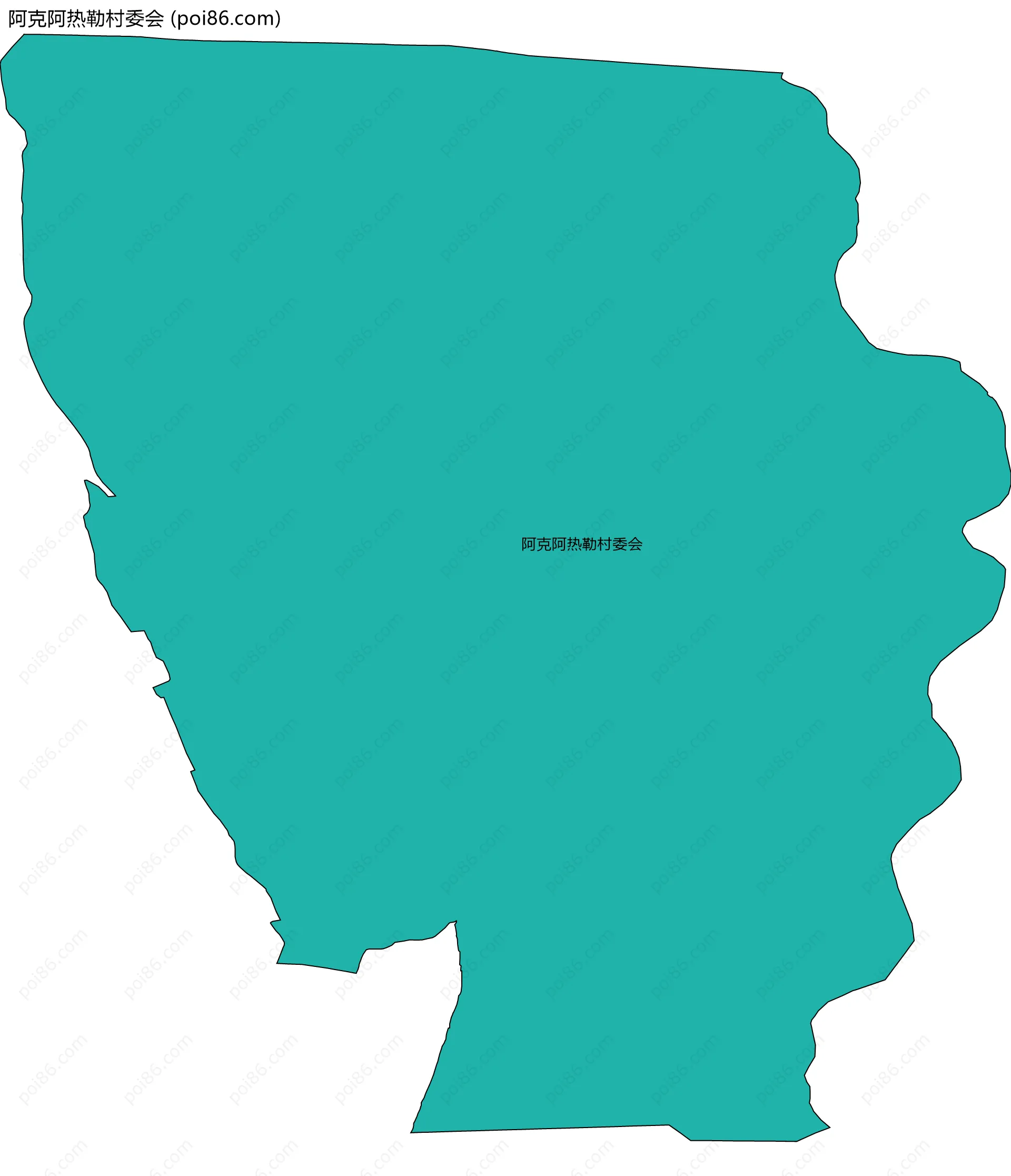 阿克阿热勒村委会边界地图