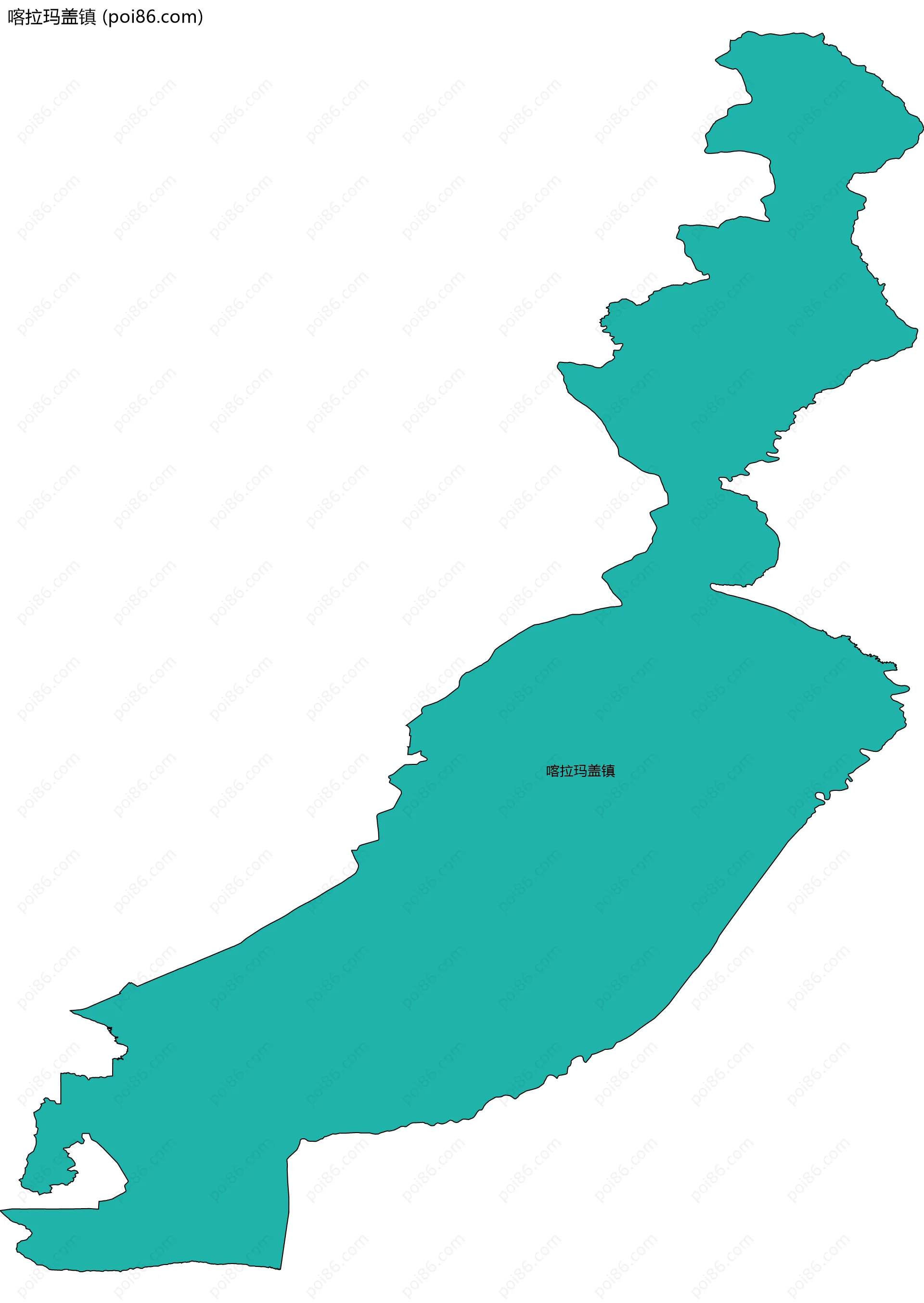 喀拉玛盖镇边界地图