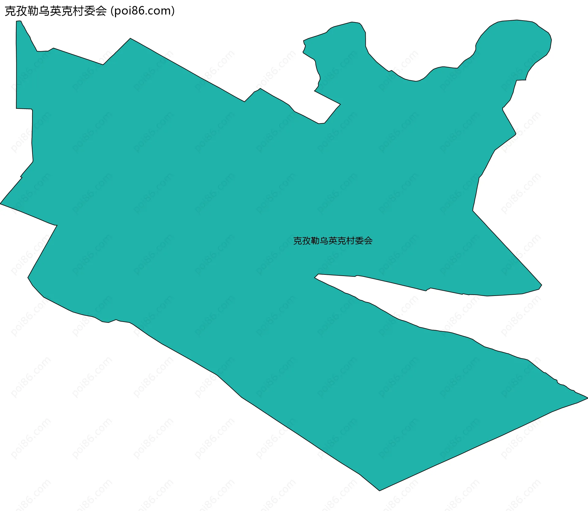 克孜勒乌英克村委会边界地图