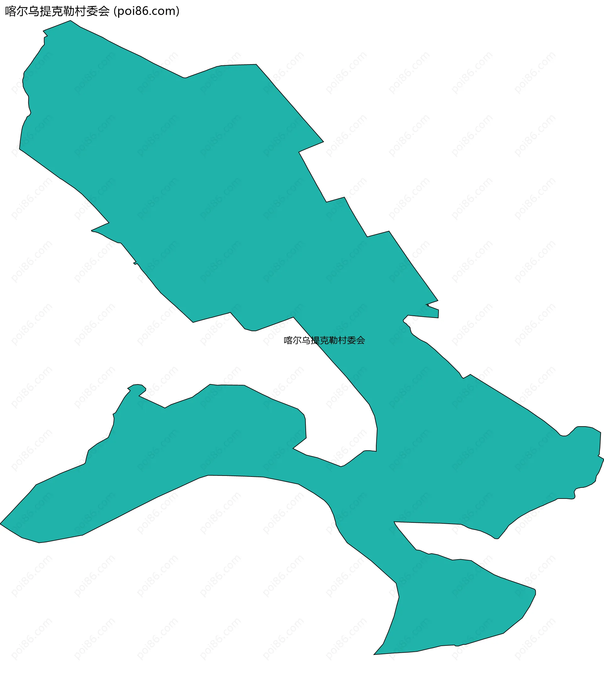 喀尔乌提克勒村委会边界地图