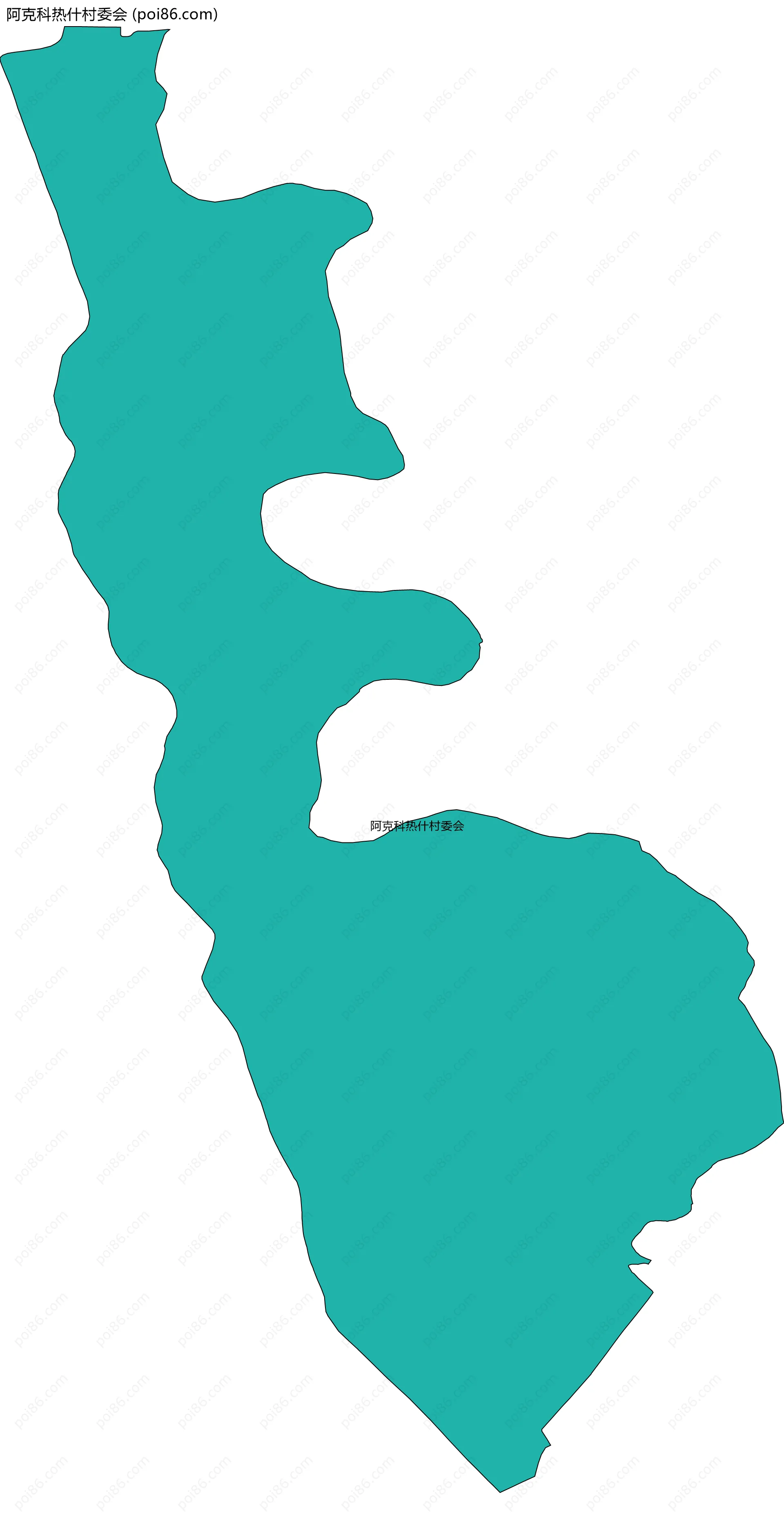 阿克科热什村委会边界地图