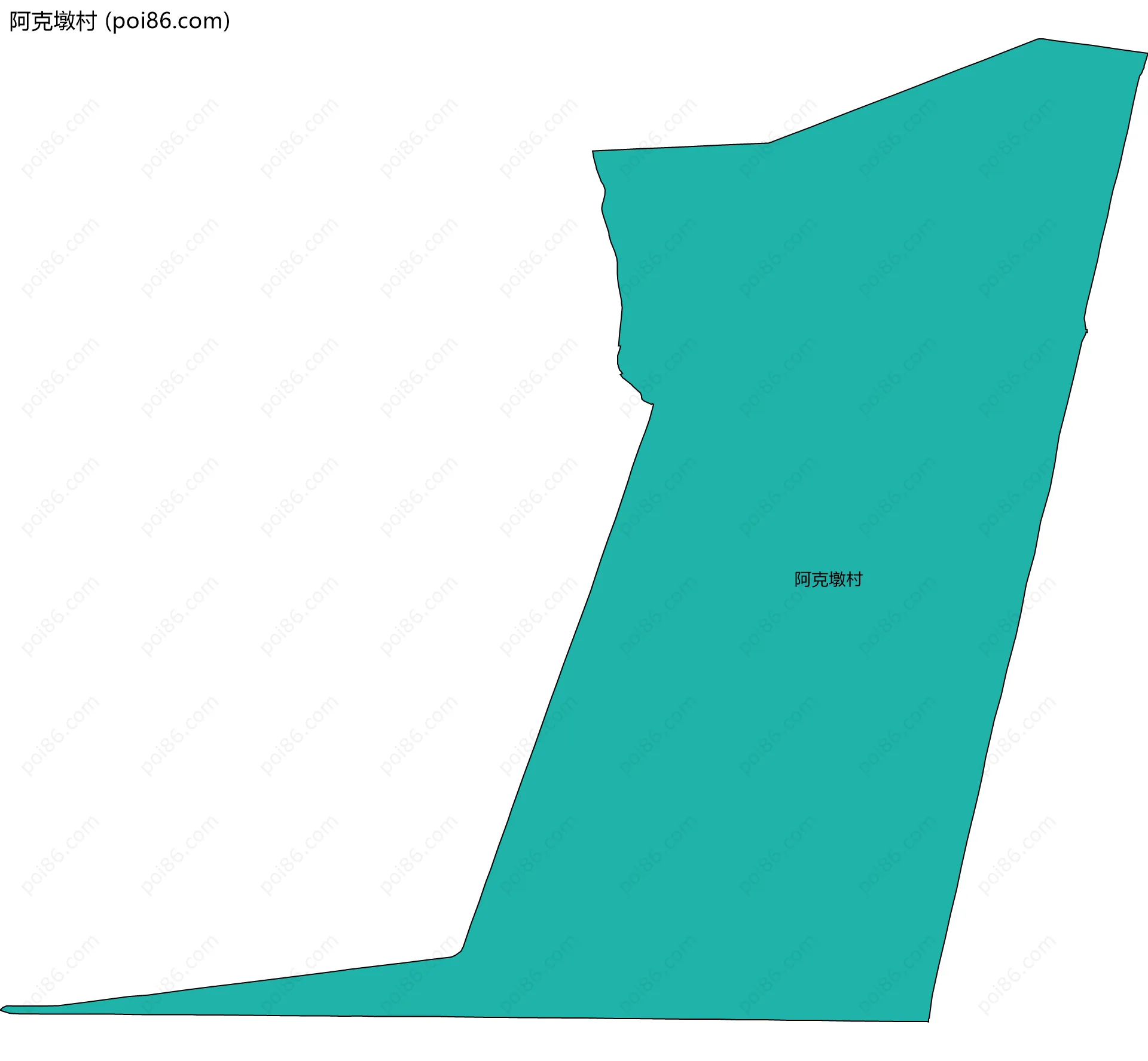 阿克墩村边界地图