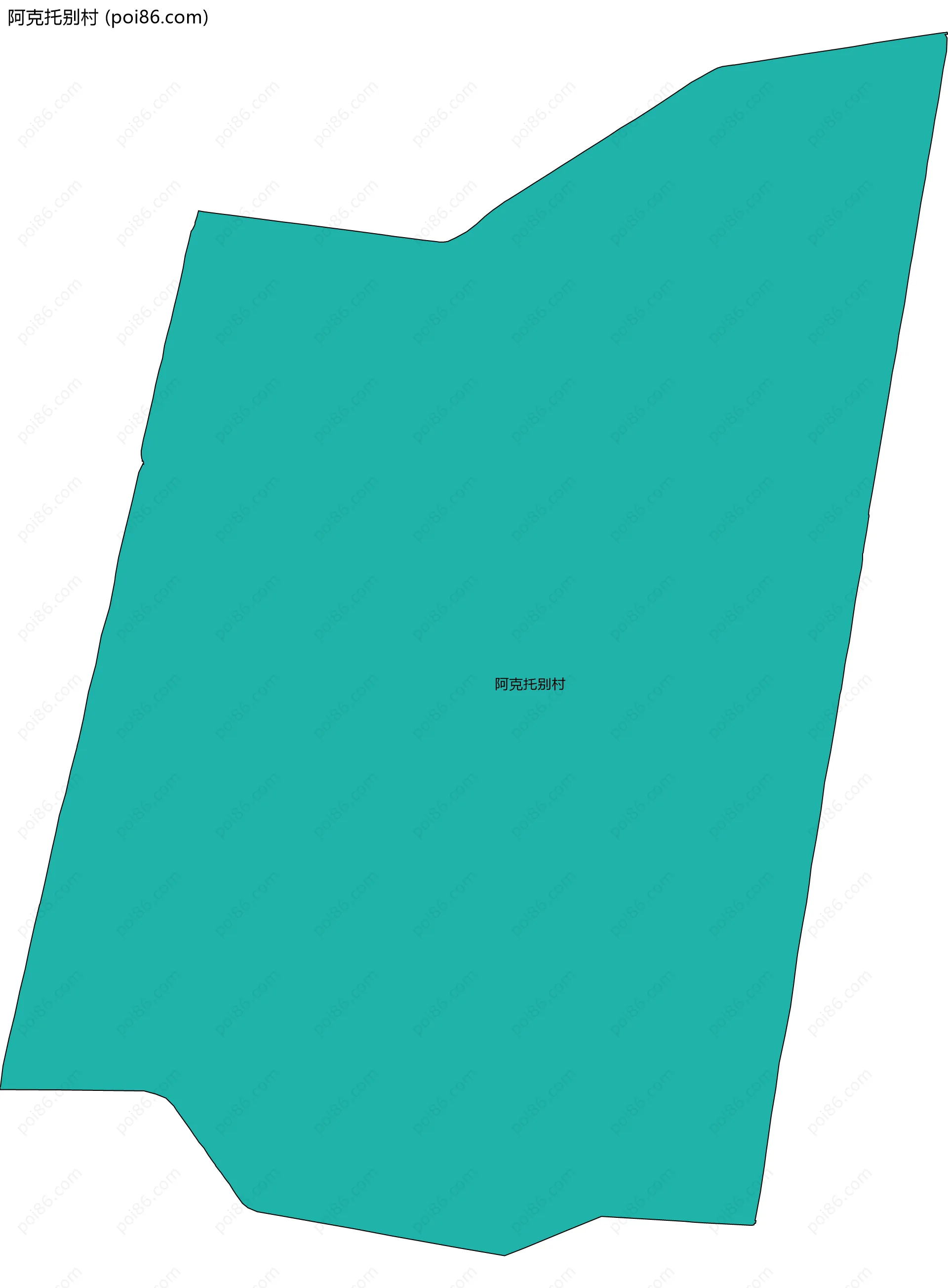 阿克托别村边界地图