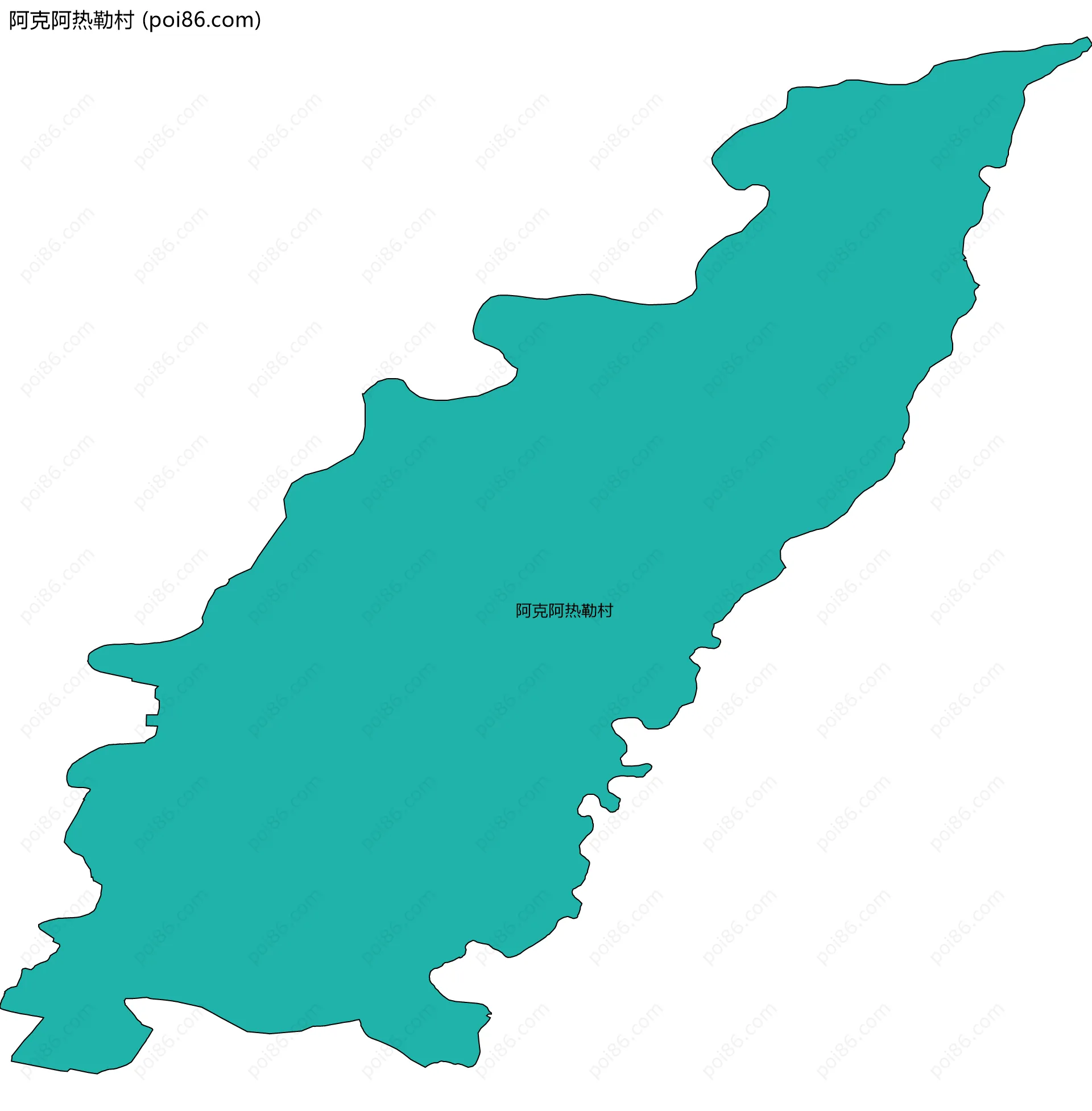 阿克阿热勒村边界地图