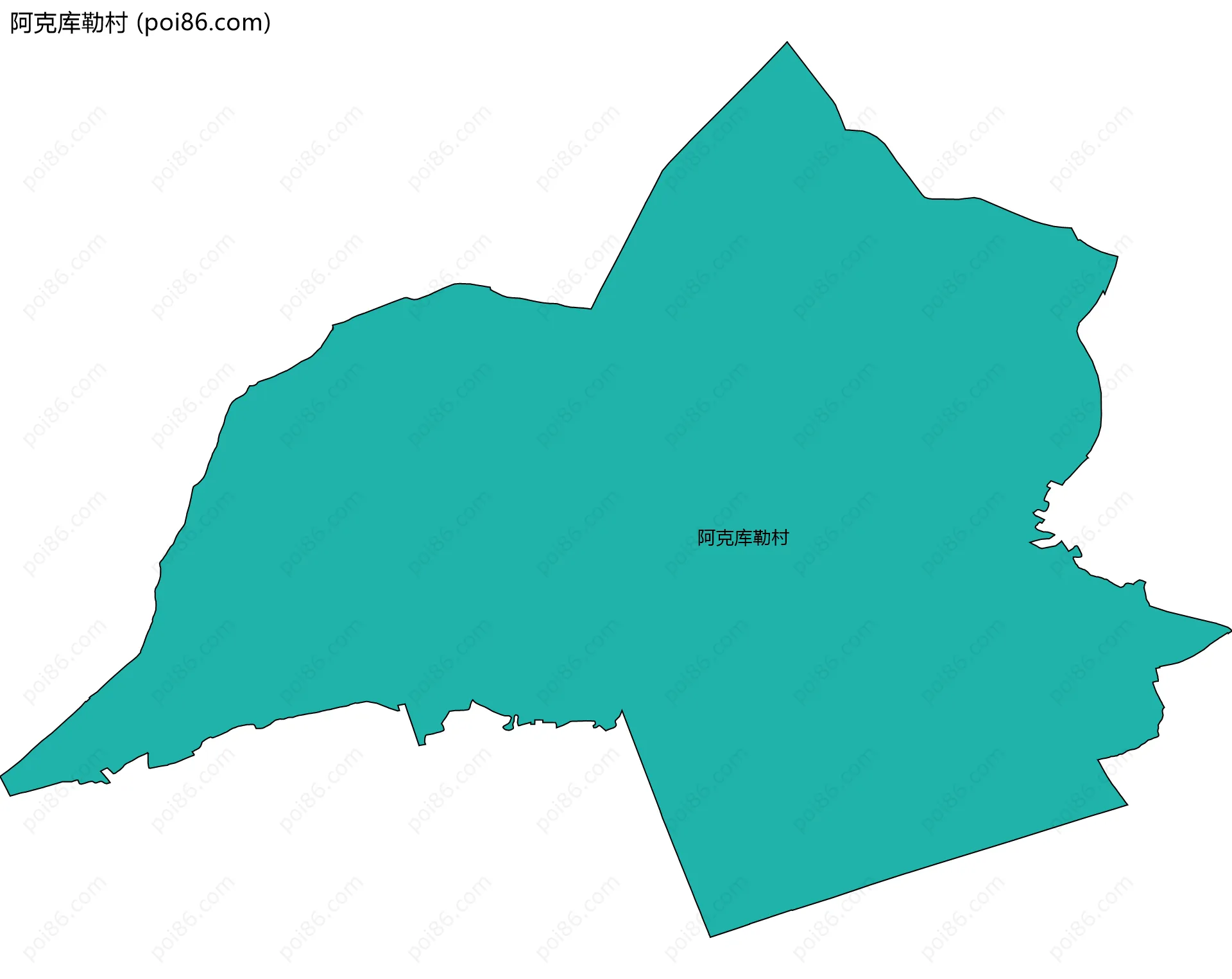 阿克库勒村边界地图