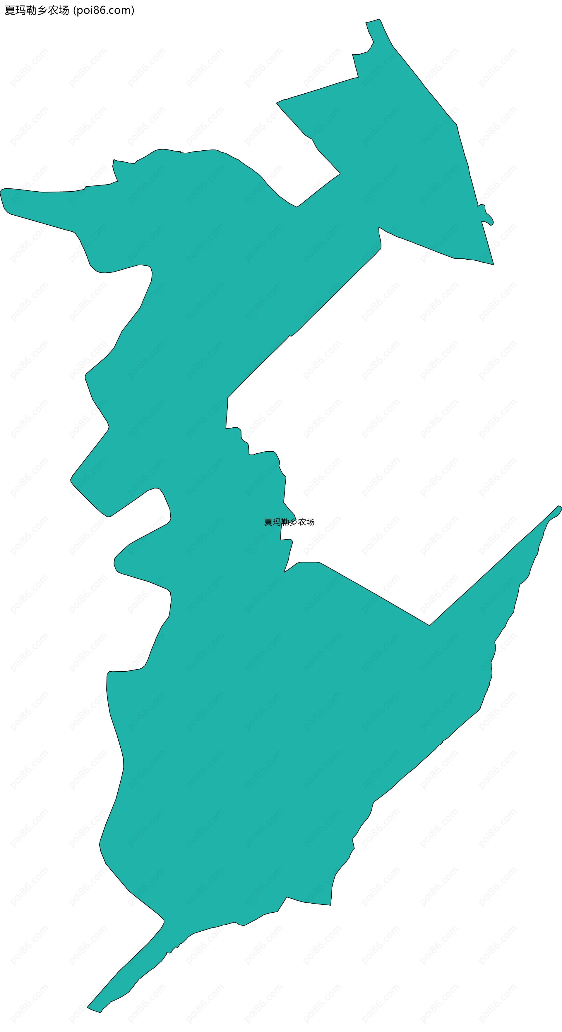 夏玛勒乡农场边界地图