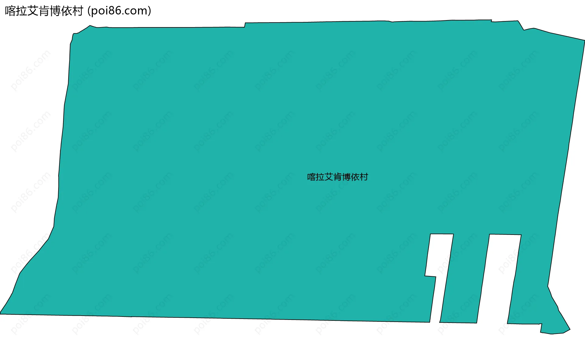 喀拉艾肯博依村边界地图