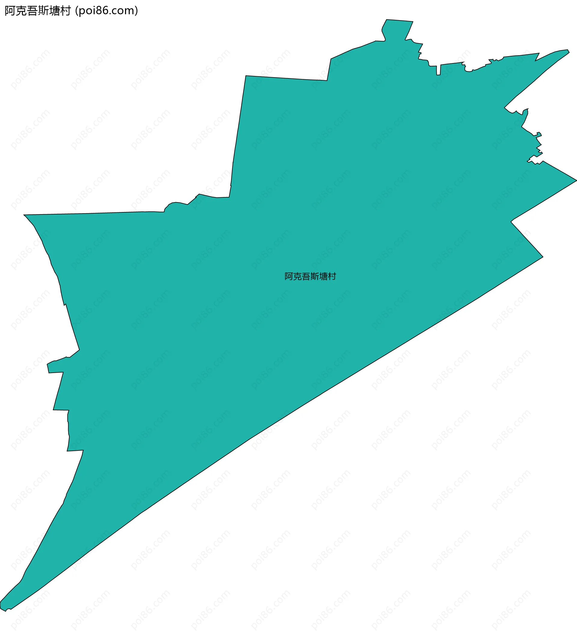 阿克吾斯塘村边界地图