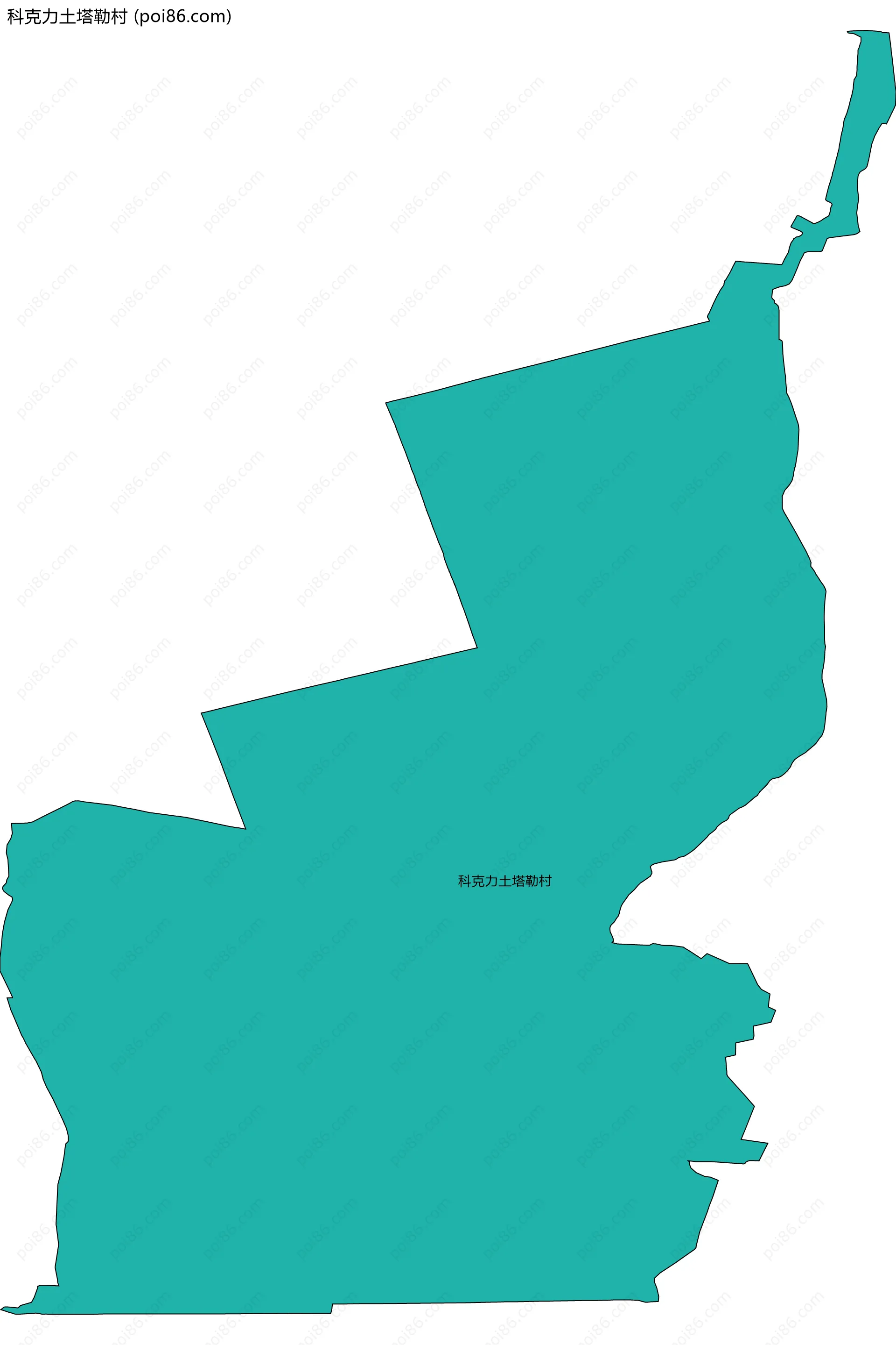科克力土塔勒村边界地图