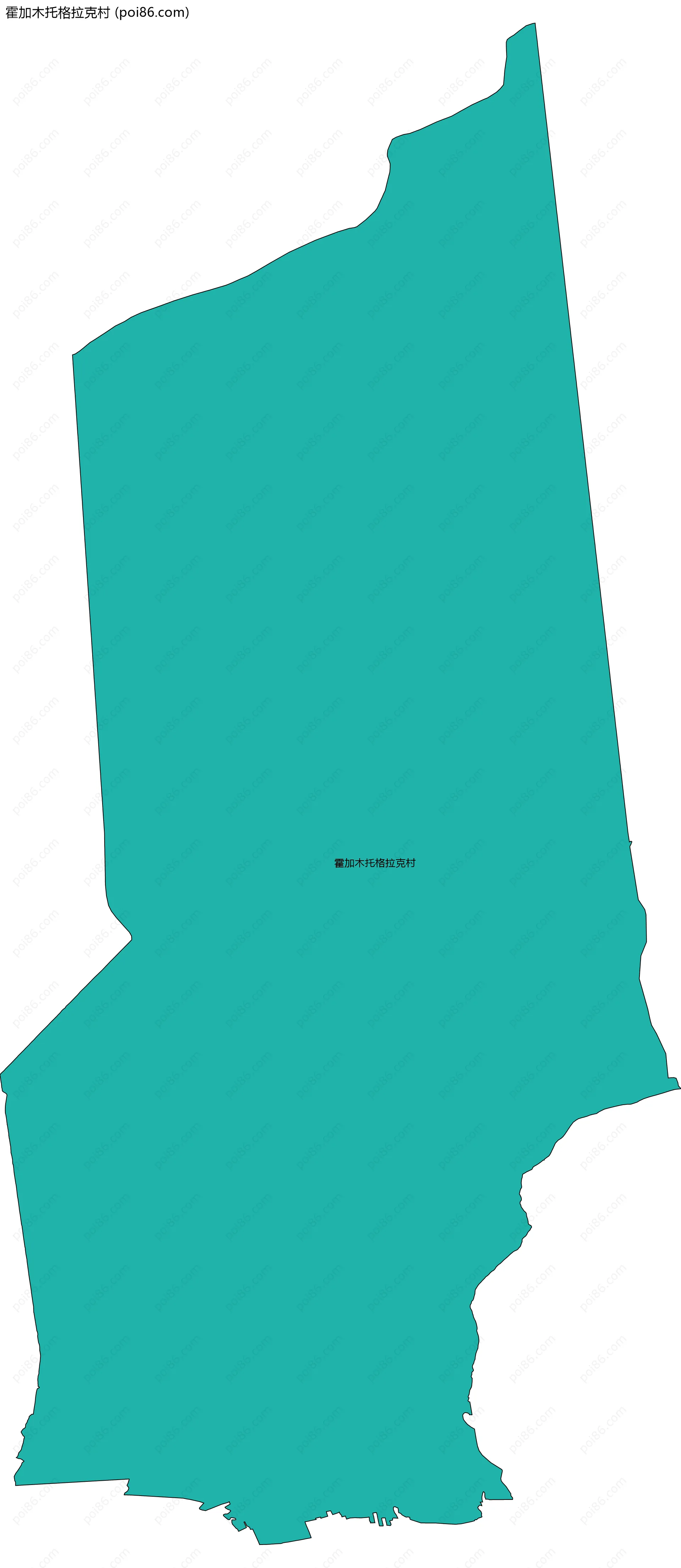 霍加木托格拉克村边界地图