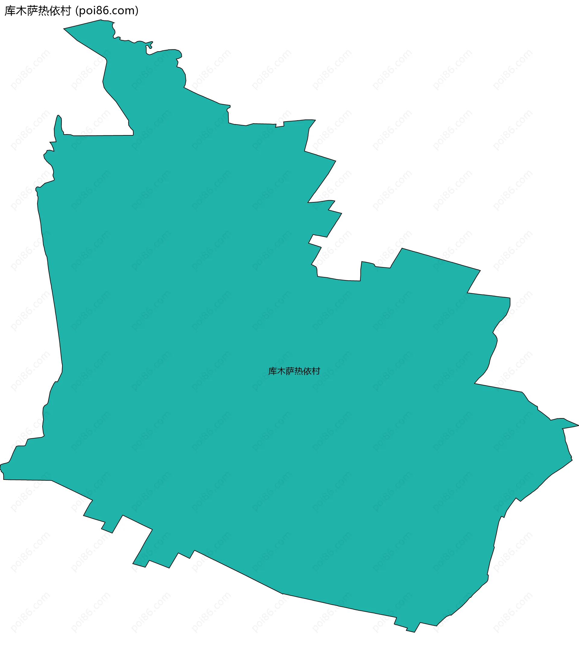 库木萨热依村边界地图