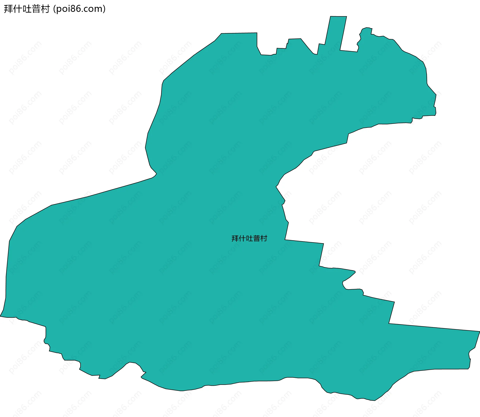 拜什吐普村边界地图