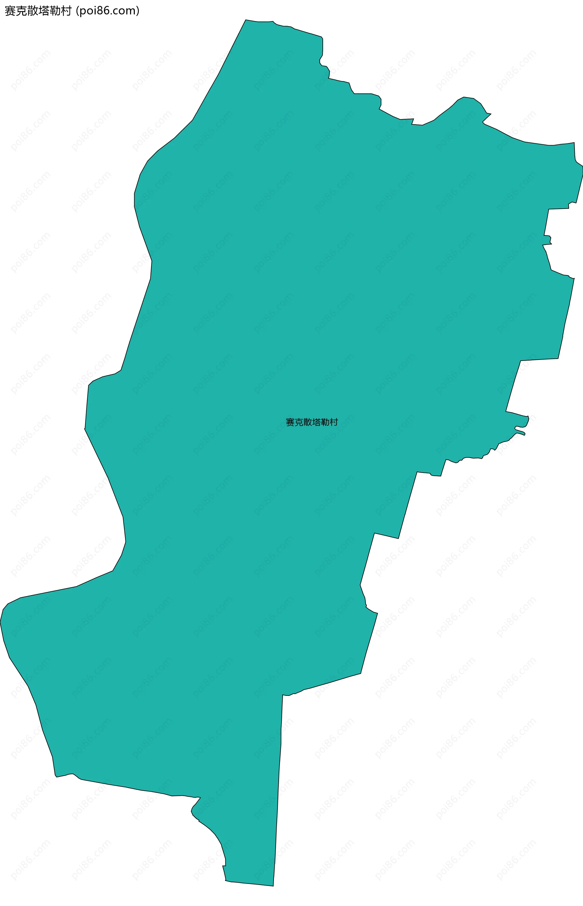赛克散塔勒村边界地图