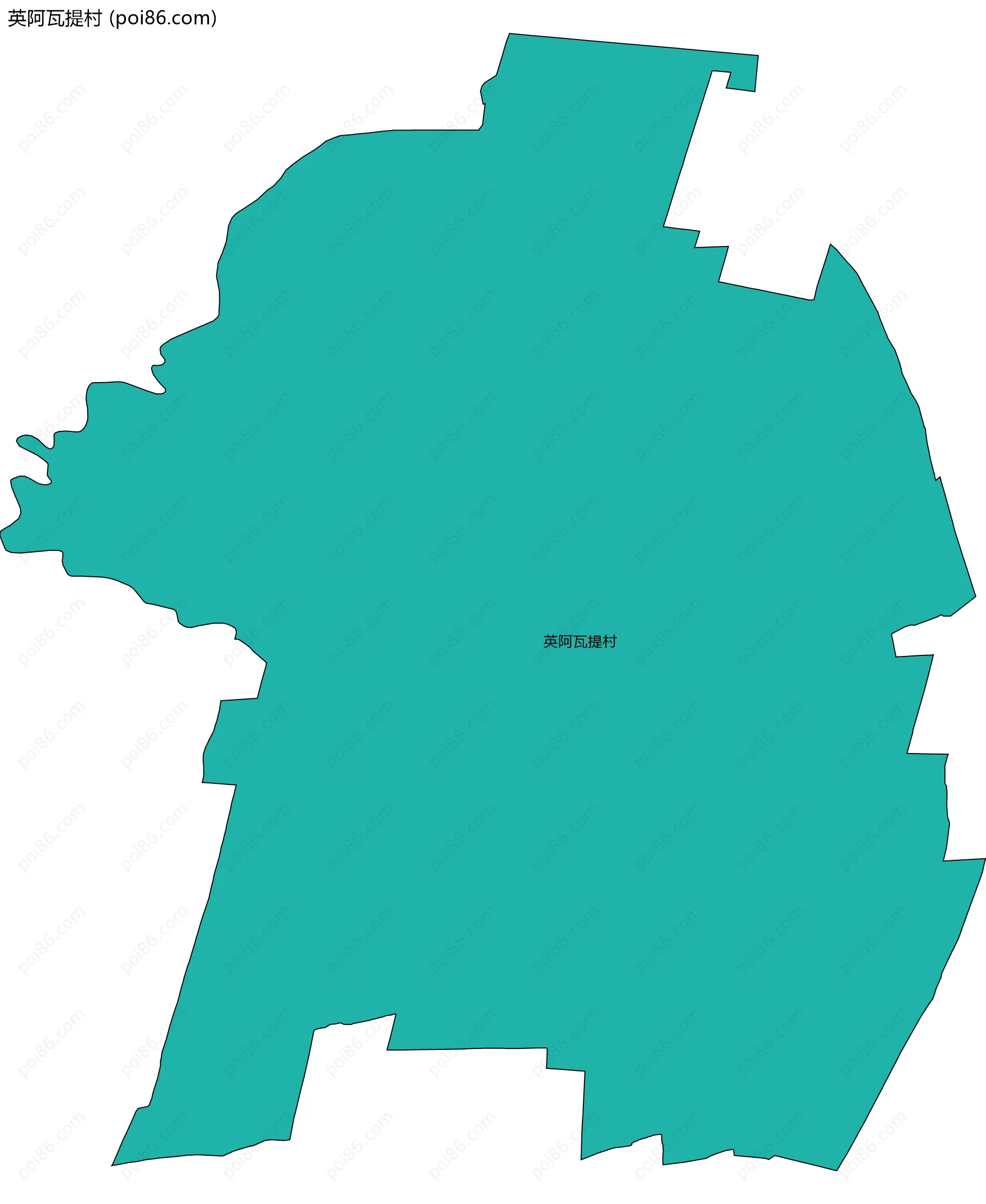 英阿瓦提村边界地图