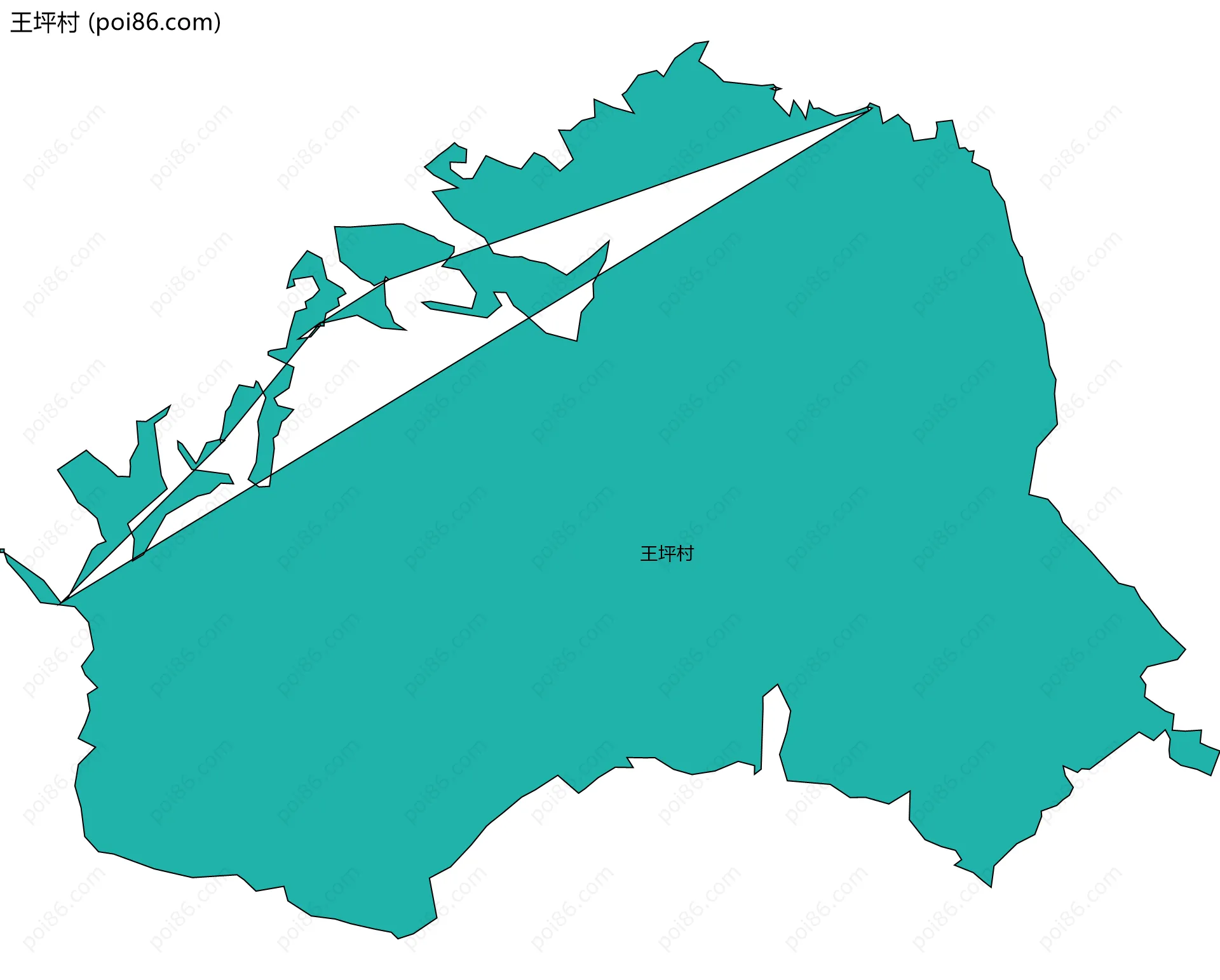 王坪村边界地图