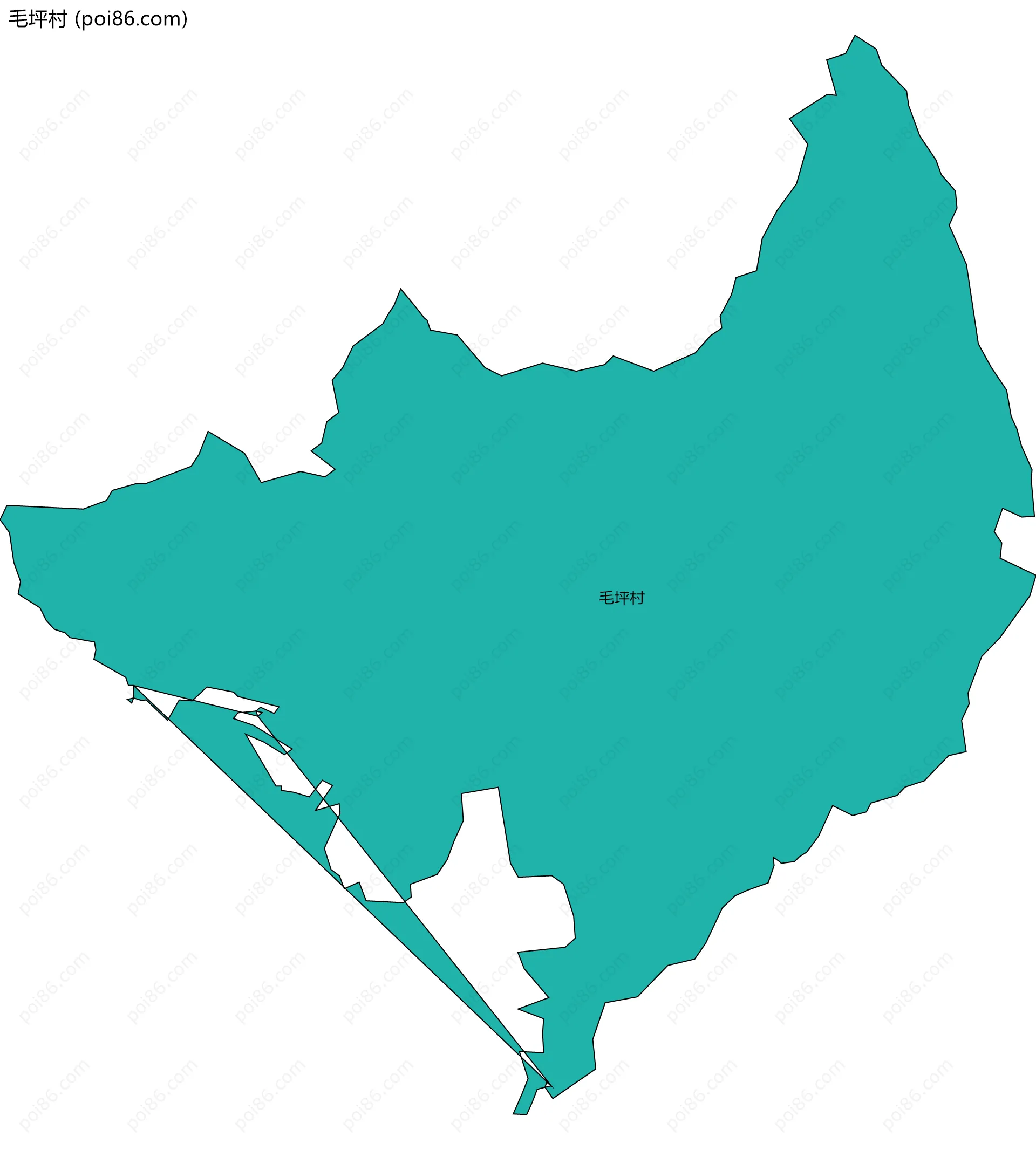 毛坪村边界地图