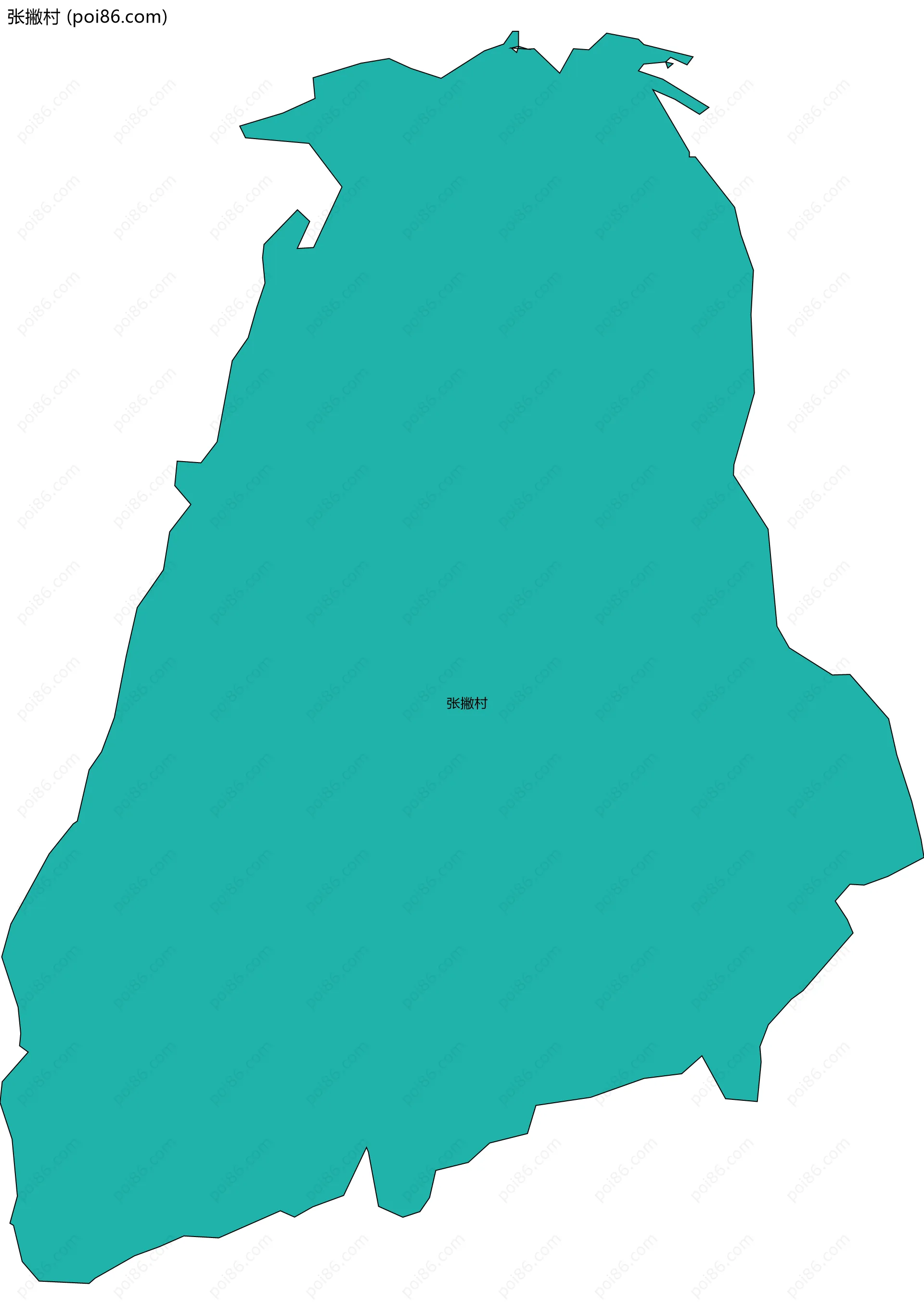 张撇村边界地图